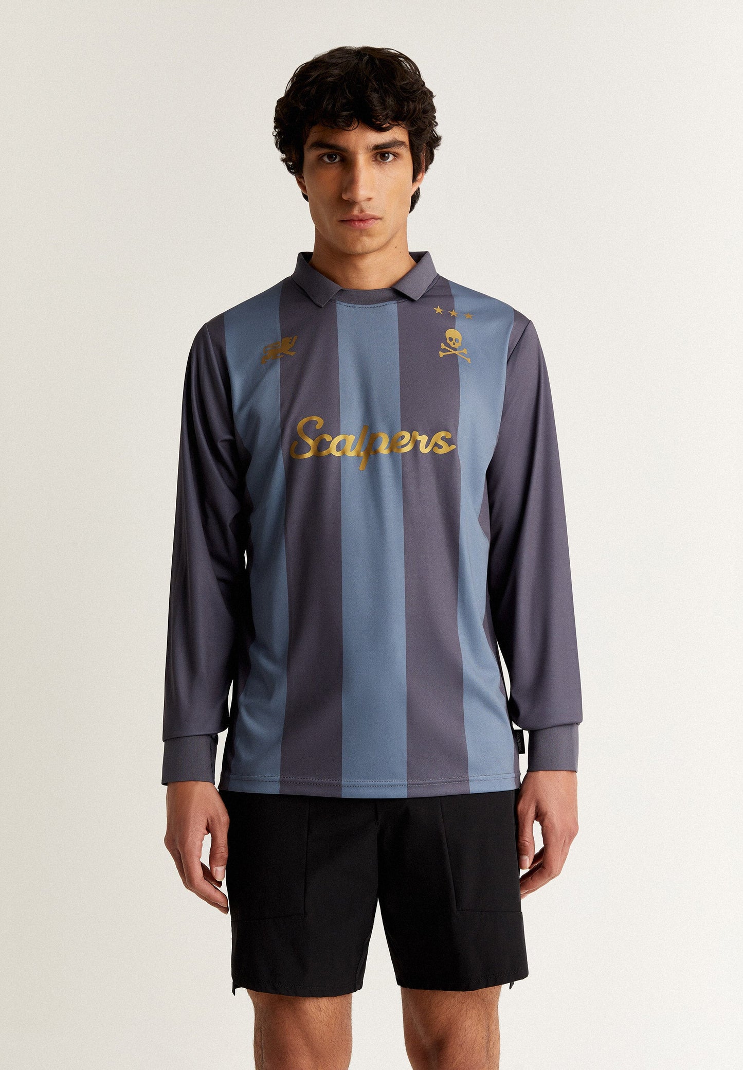 ADRENALINE STRIPED LONG SLEEVE TECHNICAL POLO SHIRT