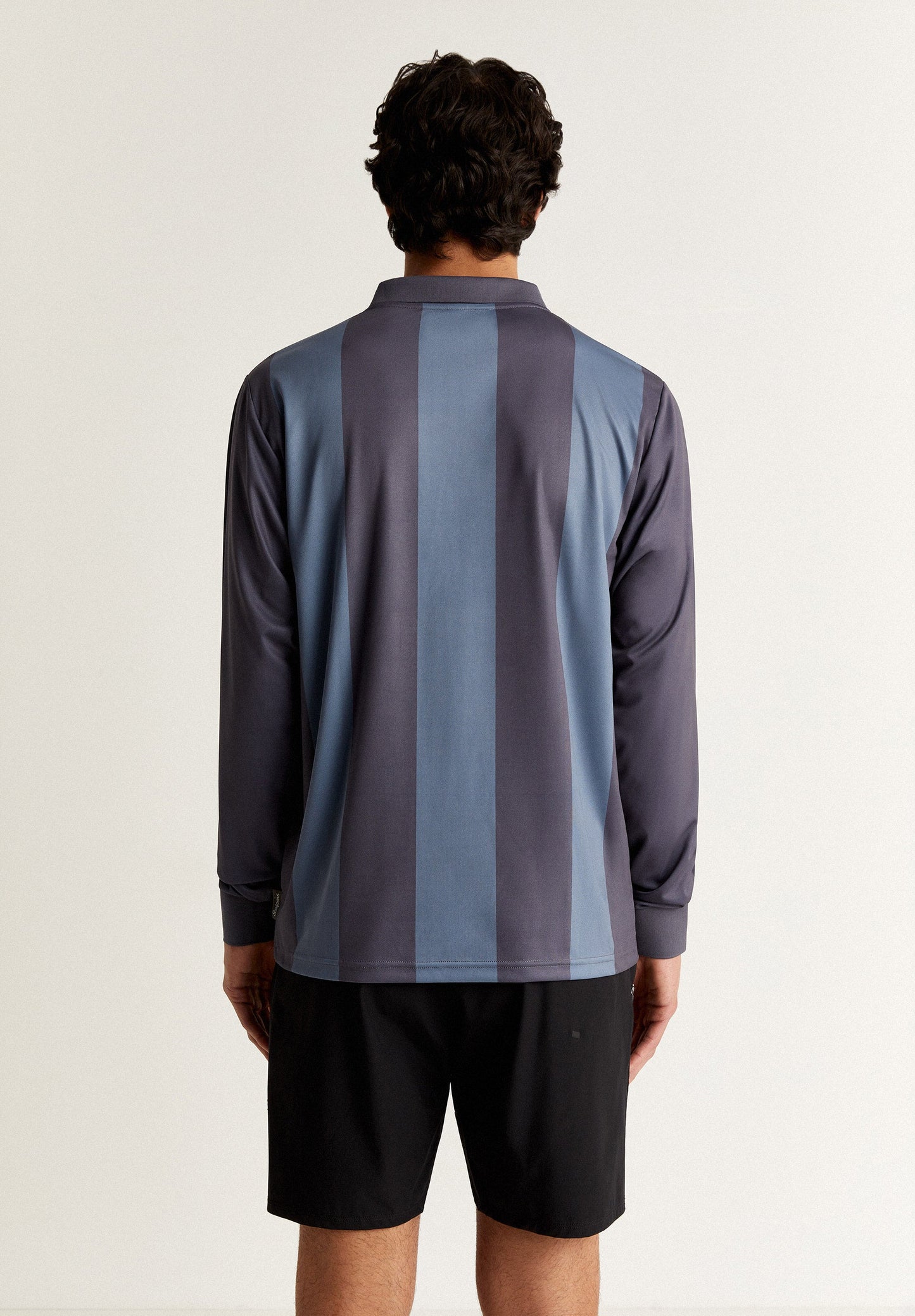 ADRENALINE STRIPED LONG SLEEVE TECHNICAL POLO SHIRT