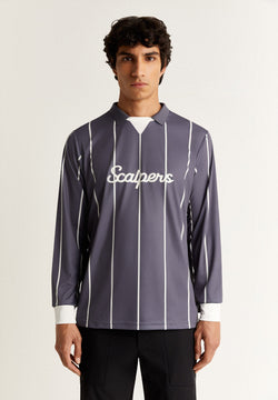 ADRENALINE LONG SLEEVE TECHNICAL POLO SHIRT WITH THIN STRIPES