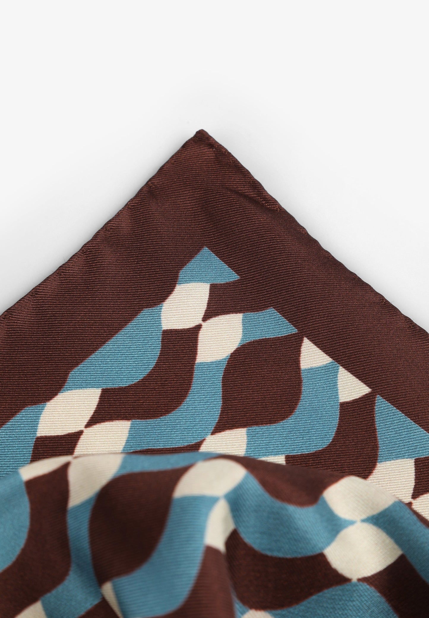 SILK SCARF WITH WAVE MOTIFS