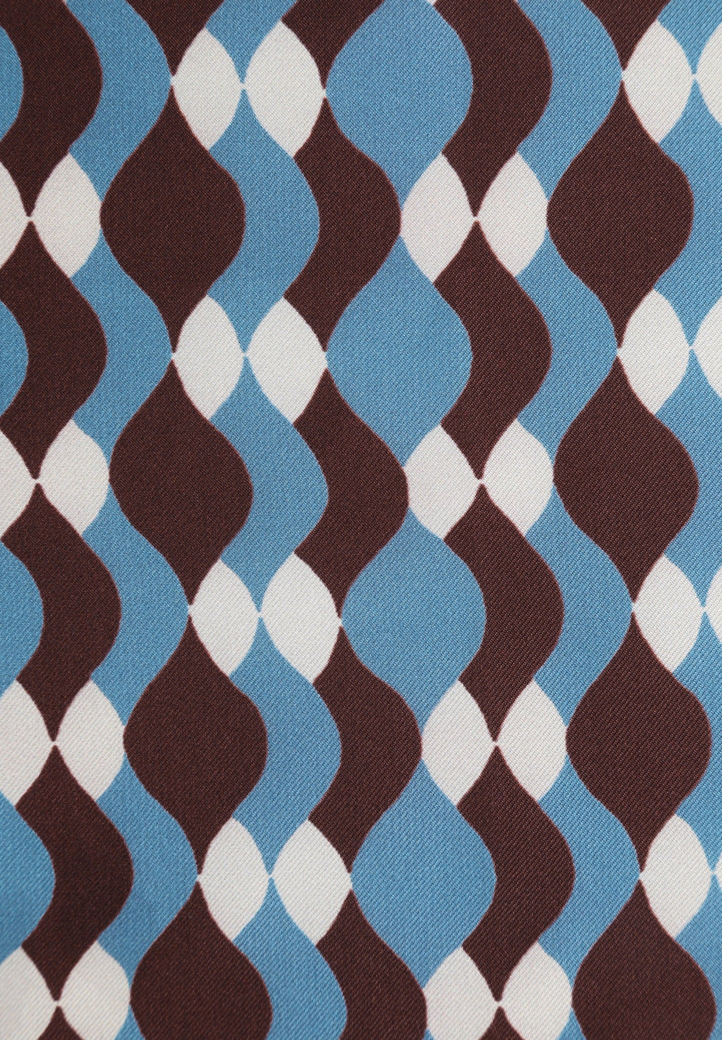 SILK SCARF WITH WAVE MOTIFS