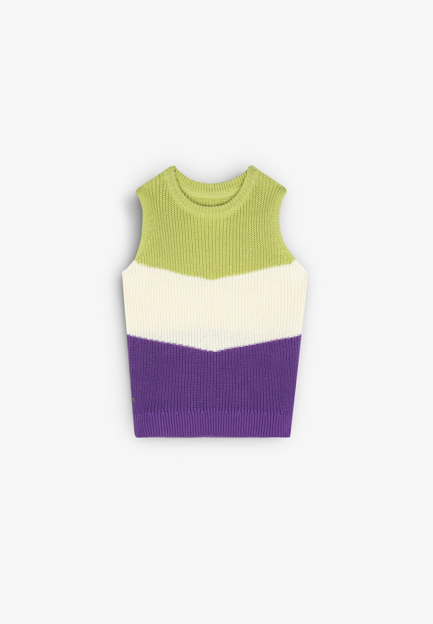 THREE-COLOURED KNIT WAISTCOAT