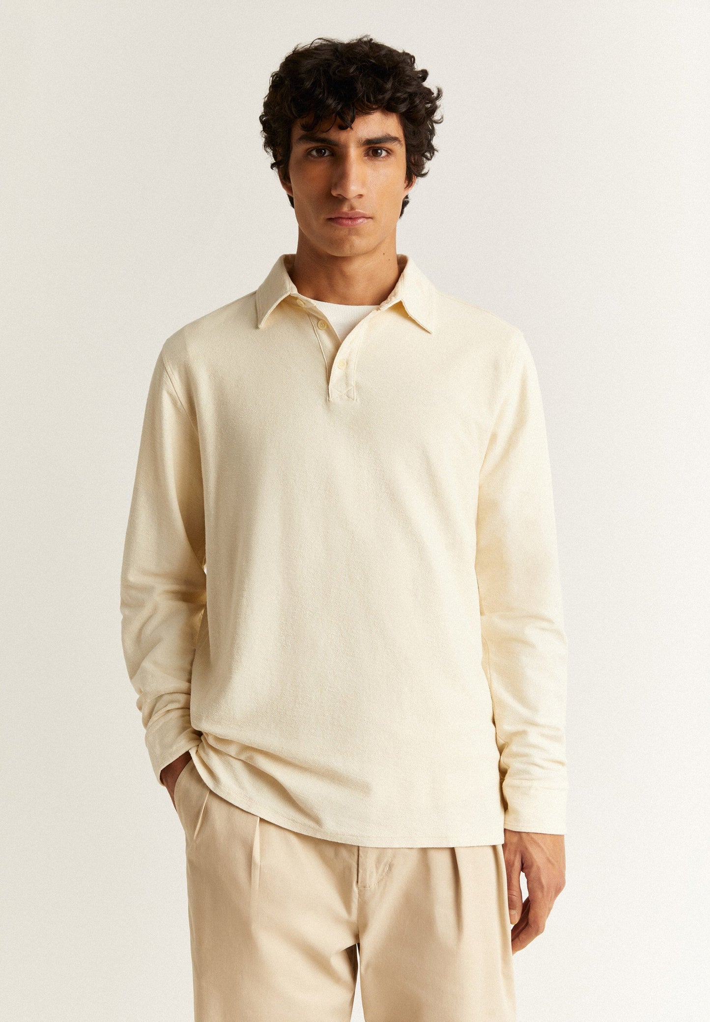 LONG SLEEVE COTTON POLO SHIRT