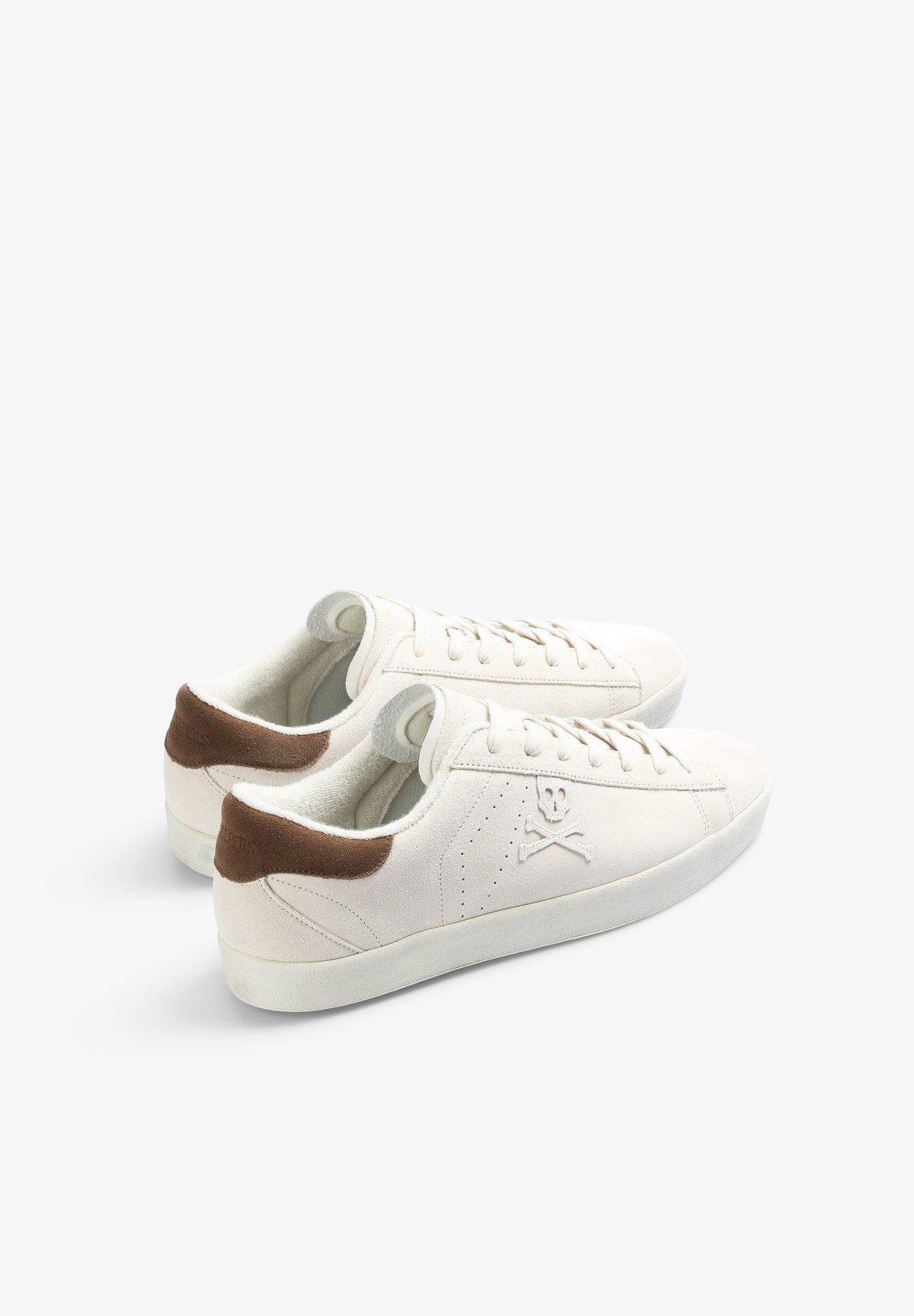 LOW-TOP SPLIT SUEDE SNEAKERS WITH SKULL