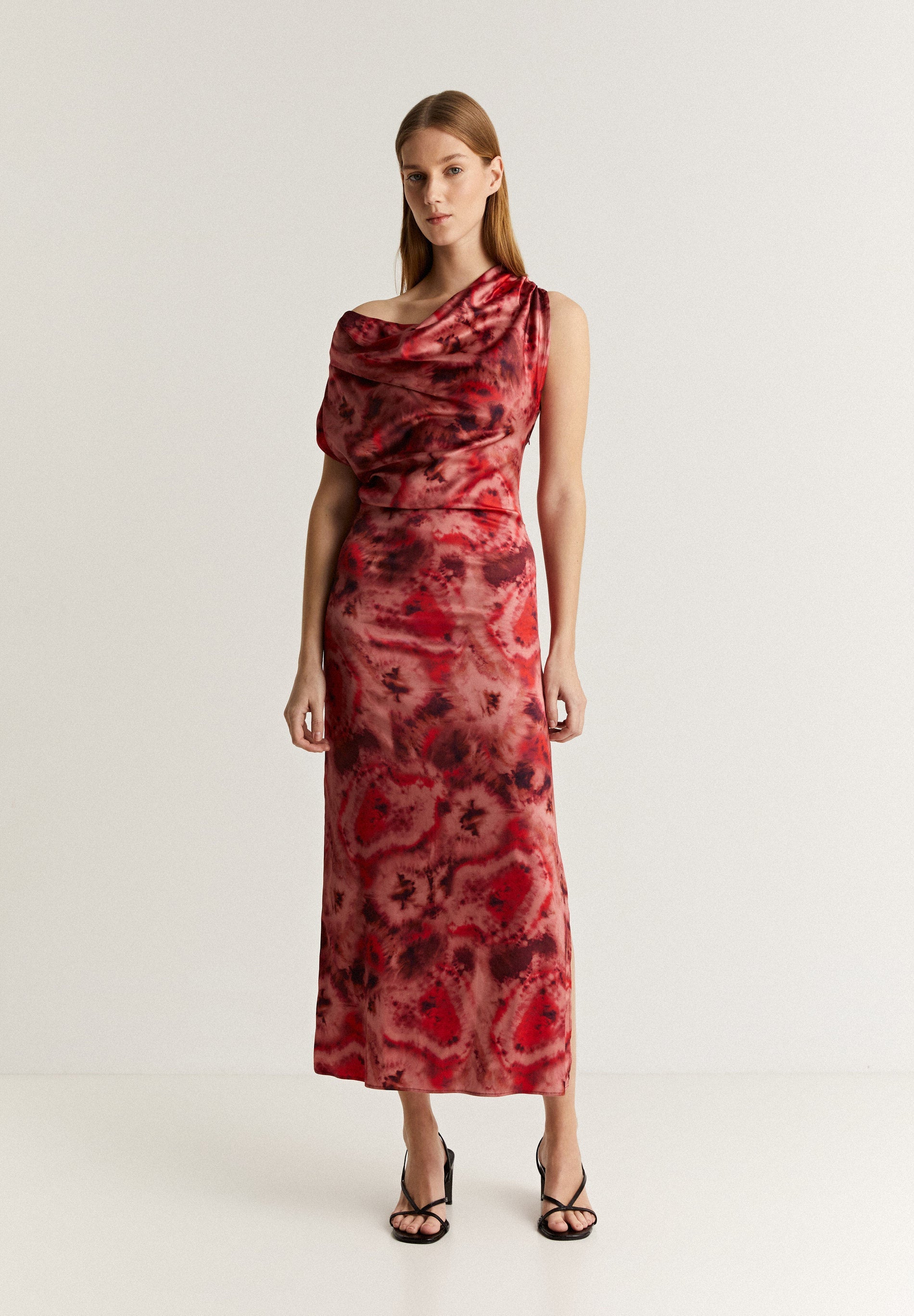 FLOWING TIE DYE MIDI DRESS