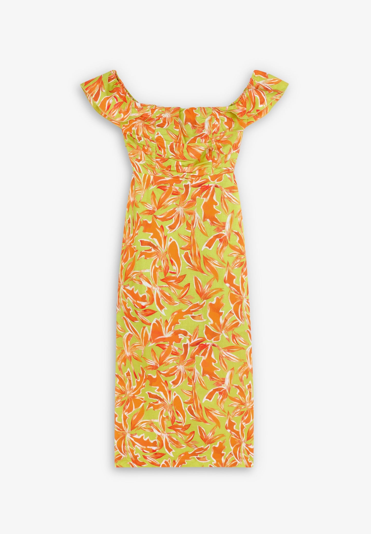 STRAPLESS LINEN DRESS