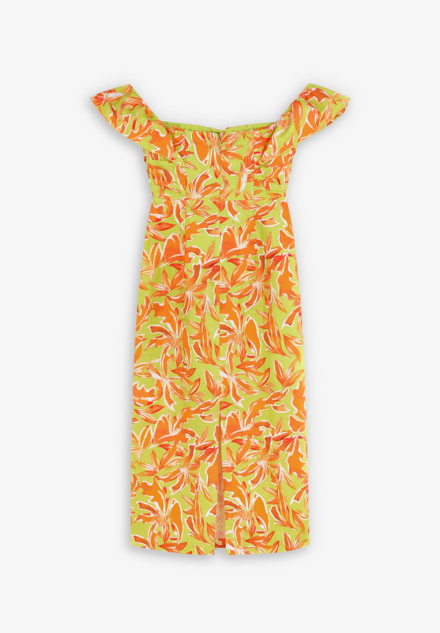 STRAPLESS LINEN DRESS