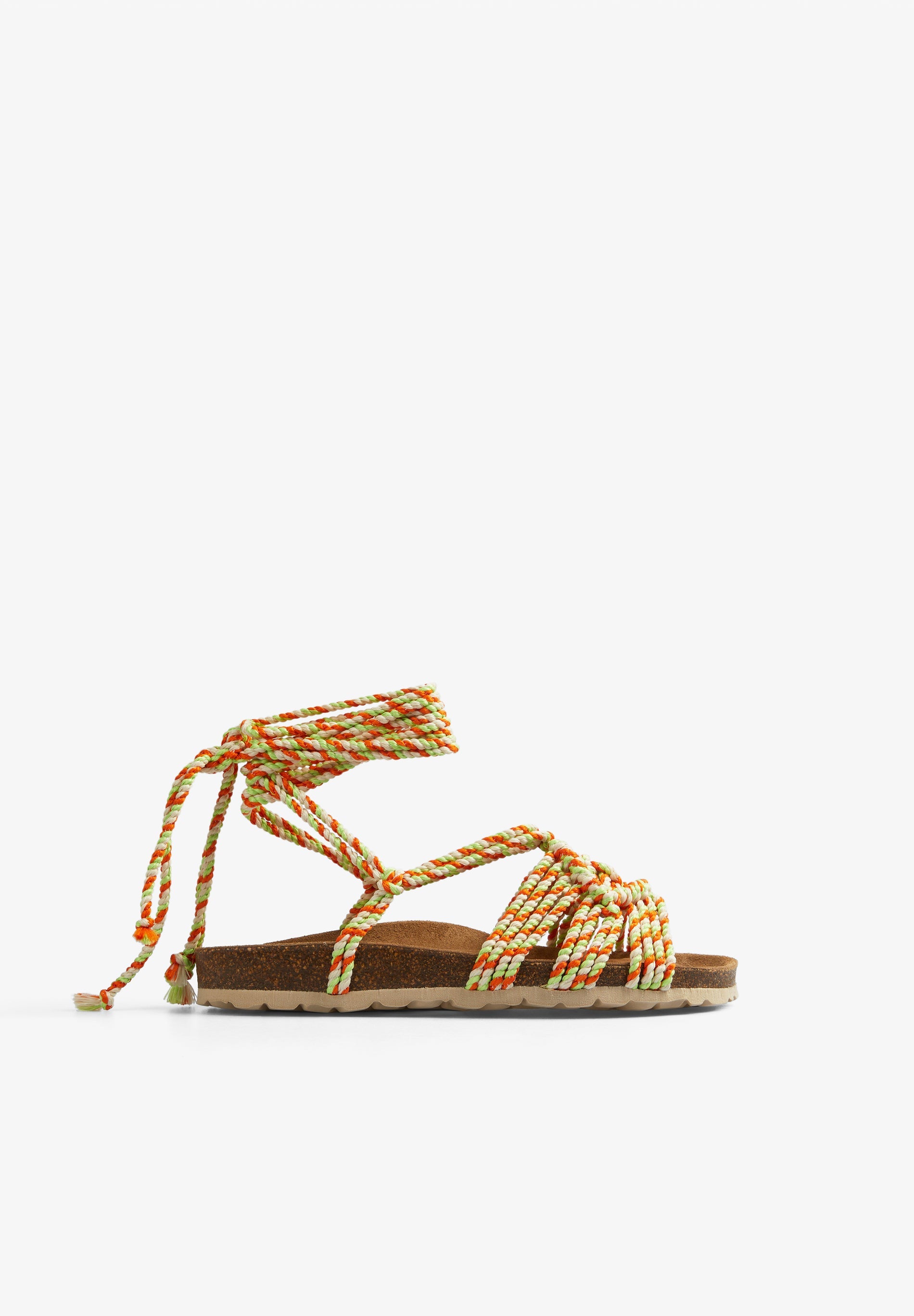 FLAT SANDALS WITH CORDS DETAIL