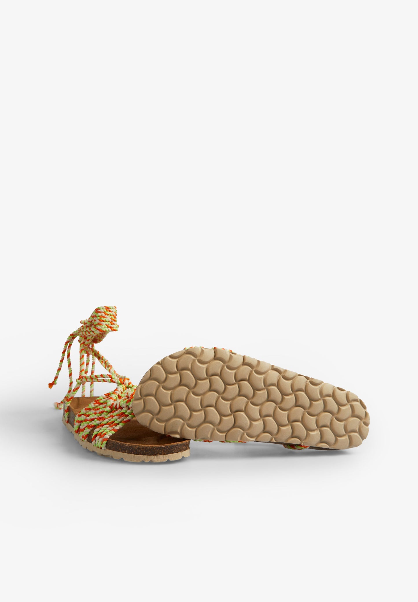 FLAT SANDALS WITH CORDS DETAIL