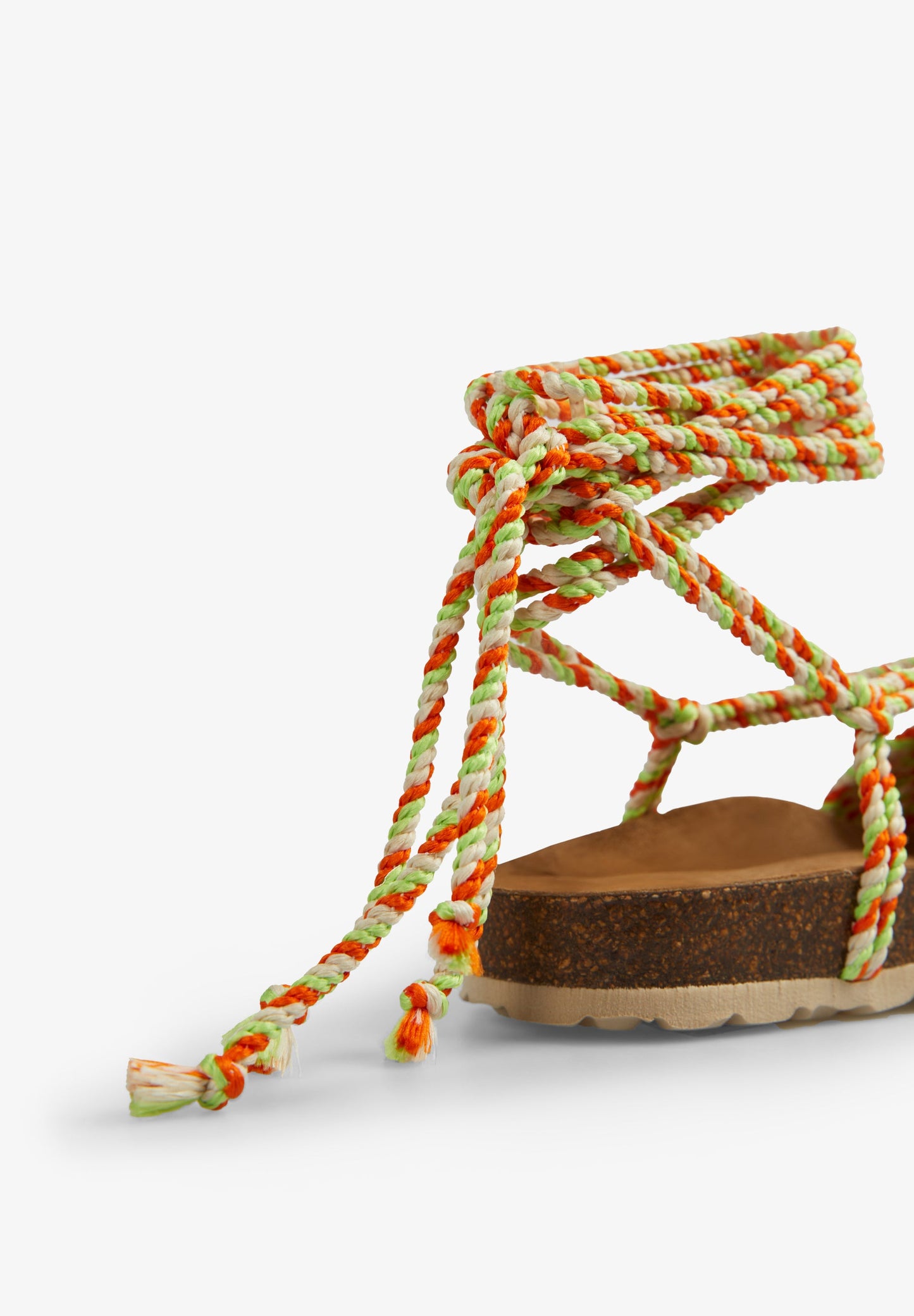 FLAT SANDALS WITH CORDS DETAIL