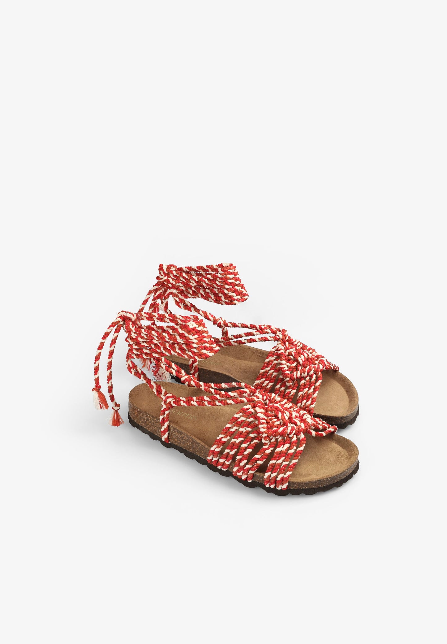 FLAT SANDALS WITH CORDS DETAIL