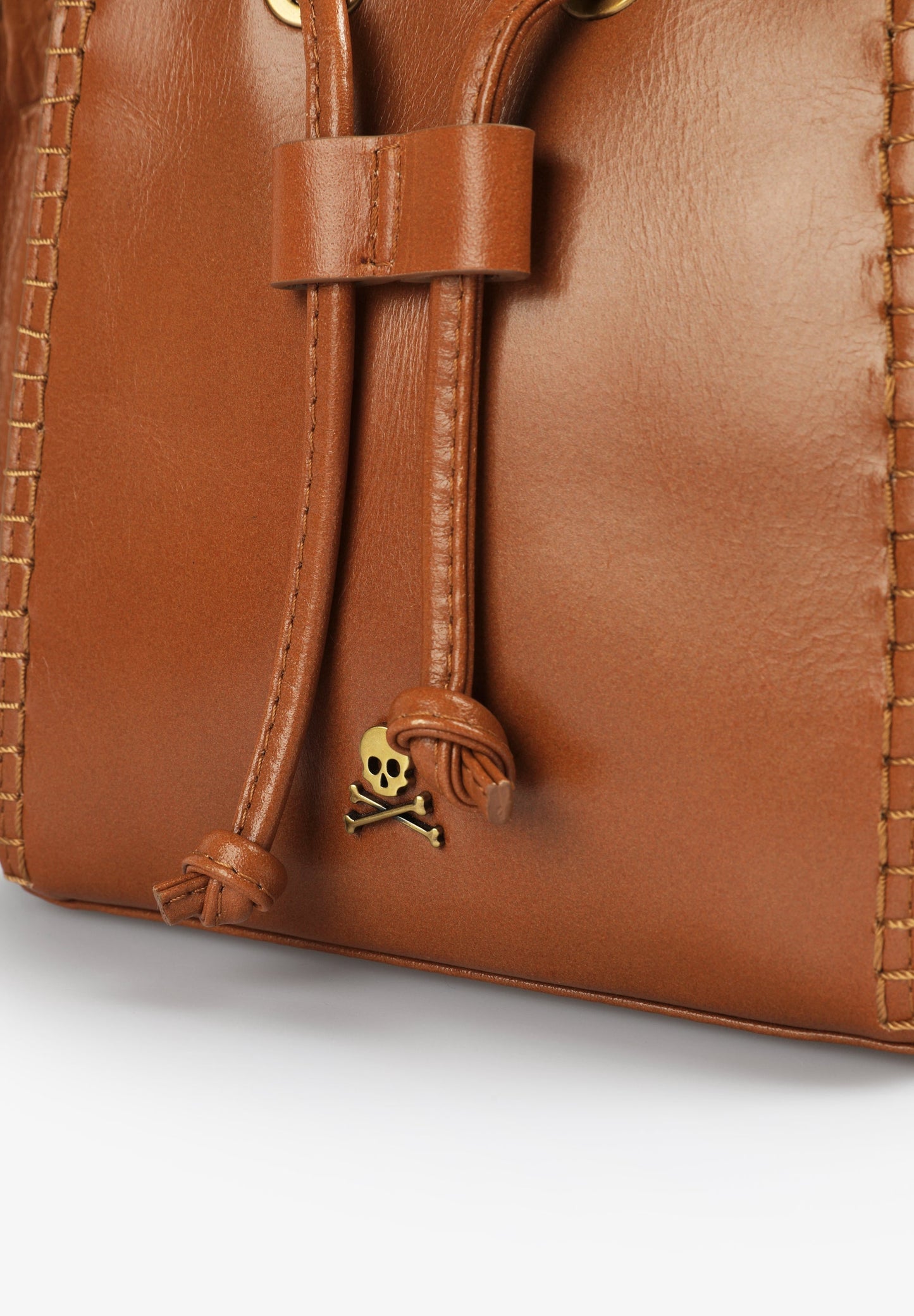 LEATHER BAG WITH TRIM DETAIL