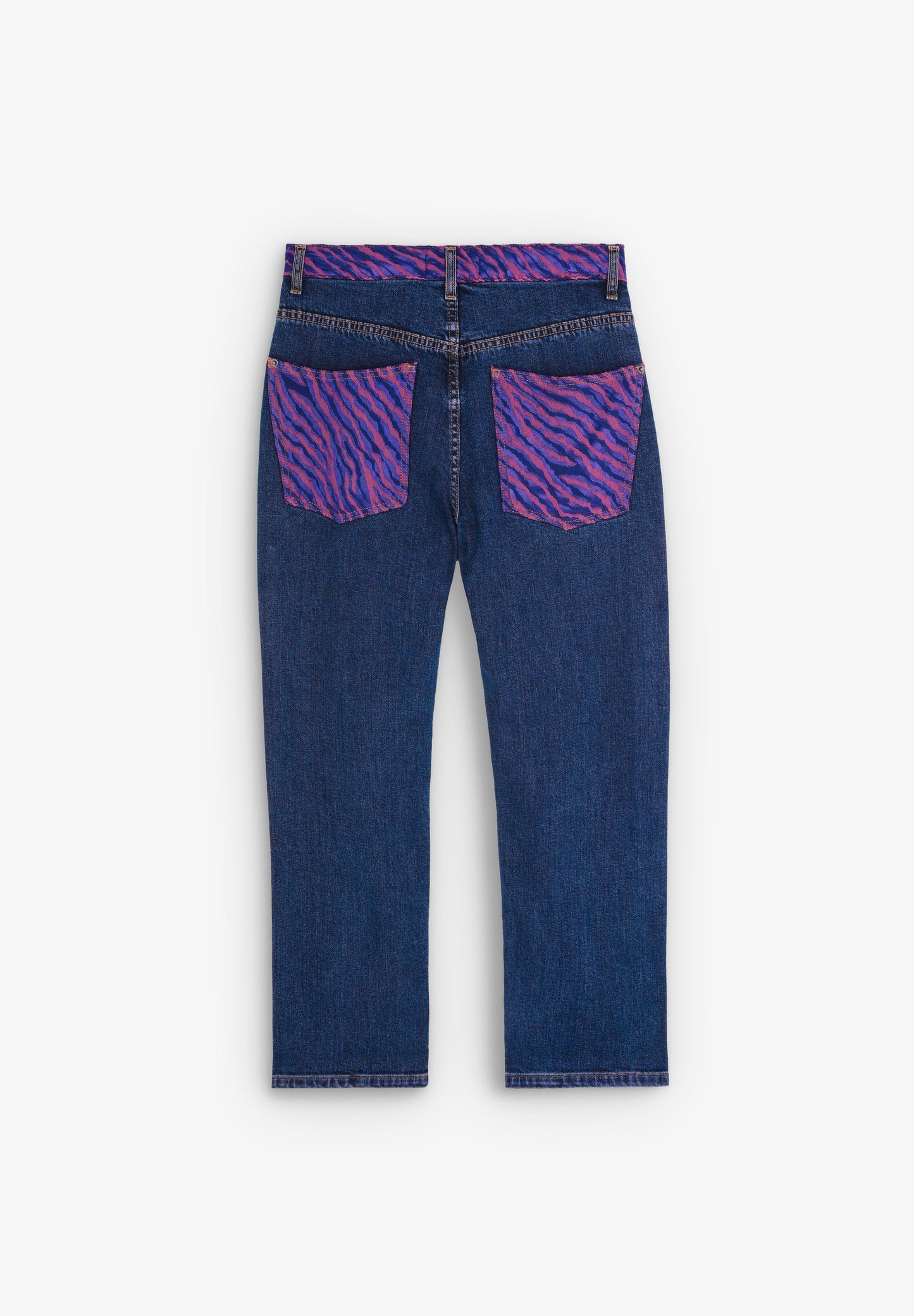 ANKLE FLARE ANIMAL PRINT JEANS