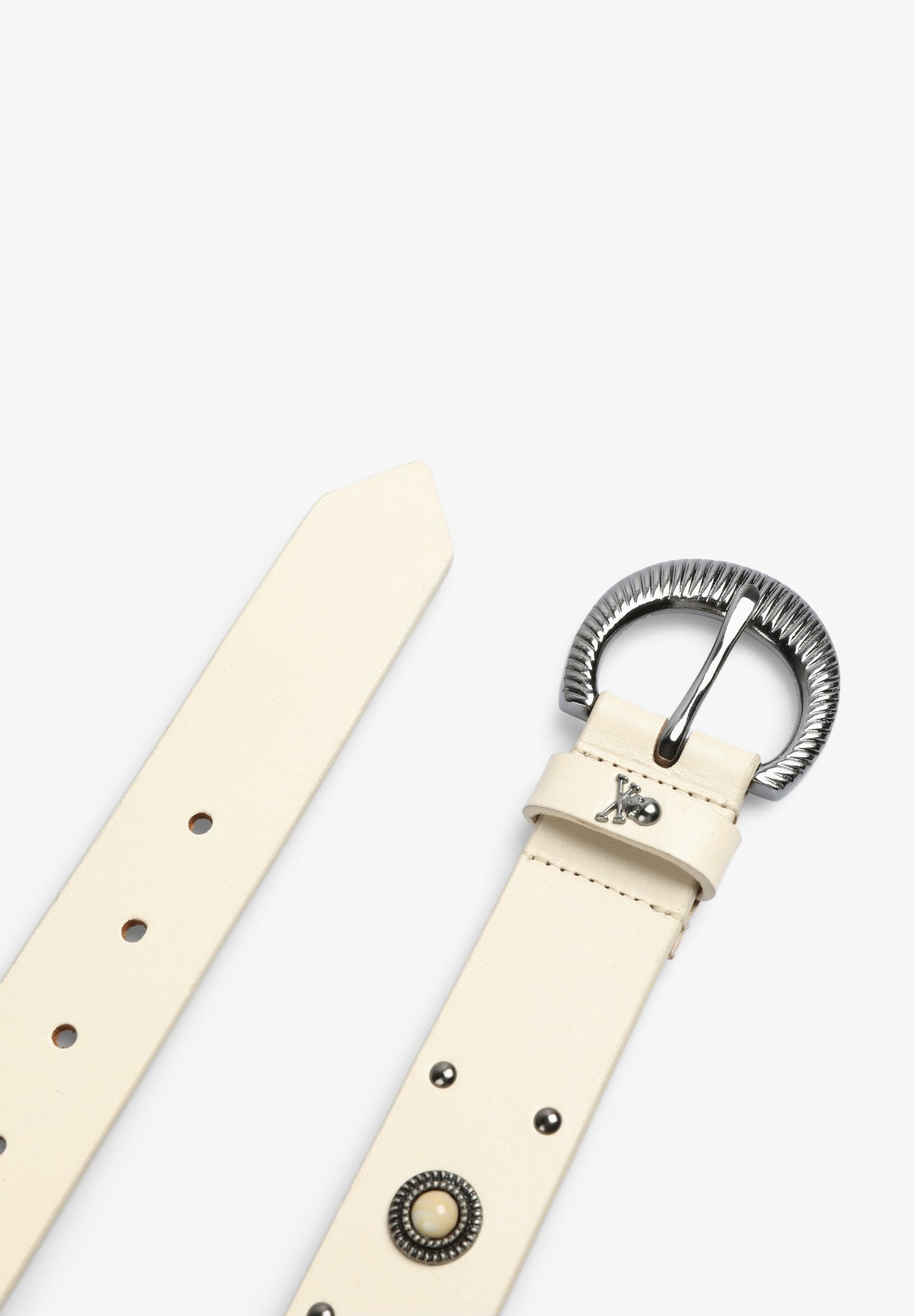 BELT WITH STUDS AND EMBELLISHED BUCKLE