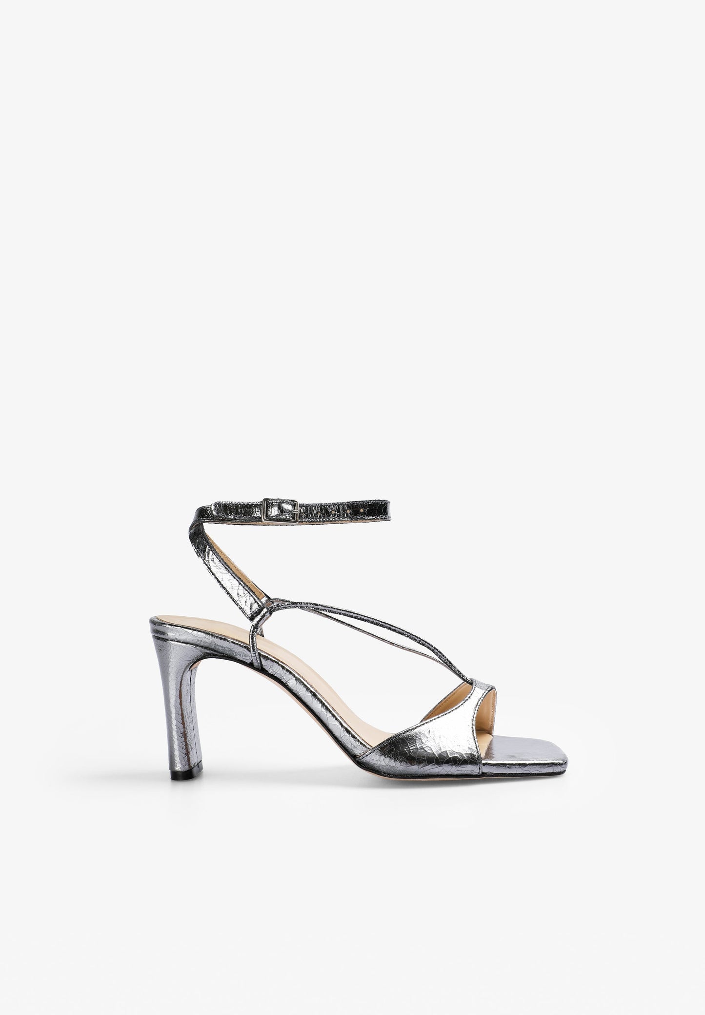 METALLIC HEELED SANDALS