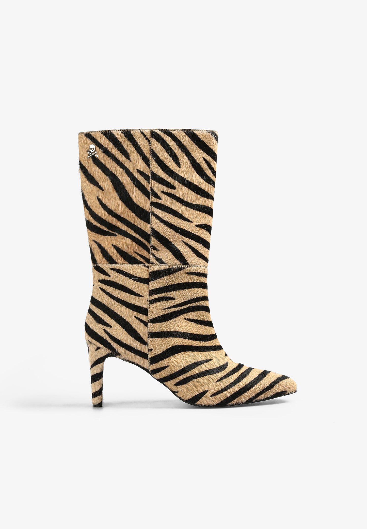 ZEBRA PRINT HIGH-HEEL BOOTS