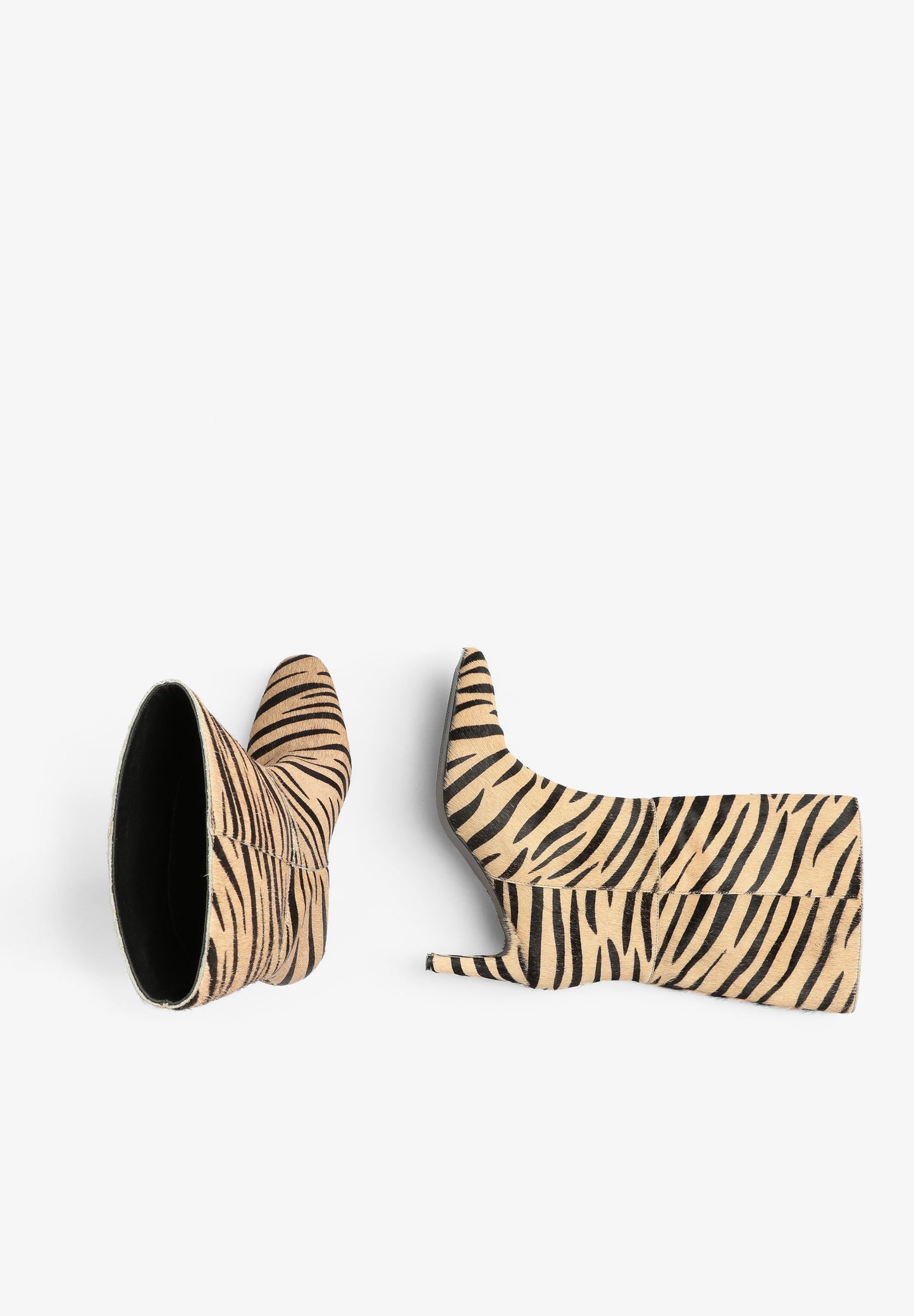 ZEBRA PRINT HIGH-HEEL BOOTS