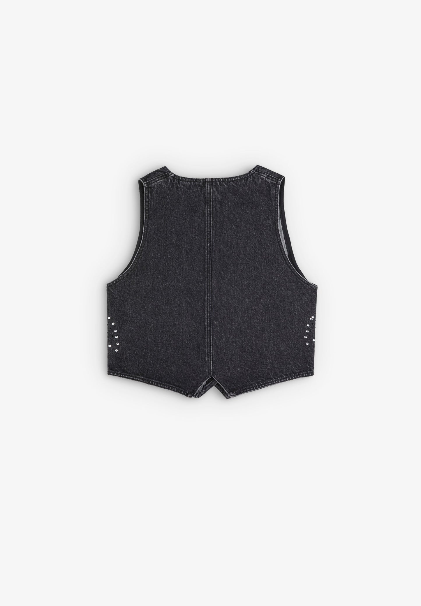 STUDS WAVY DENIM VEST