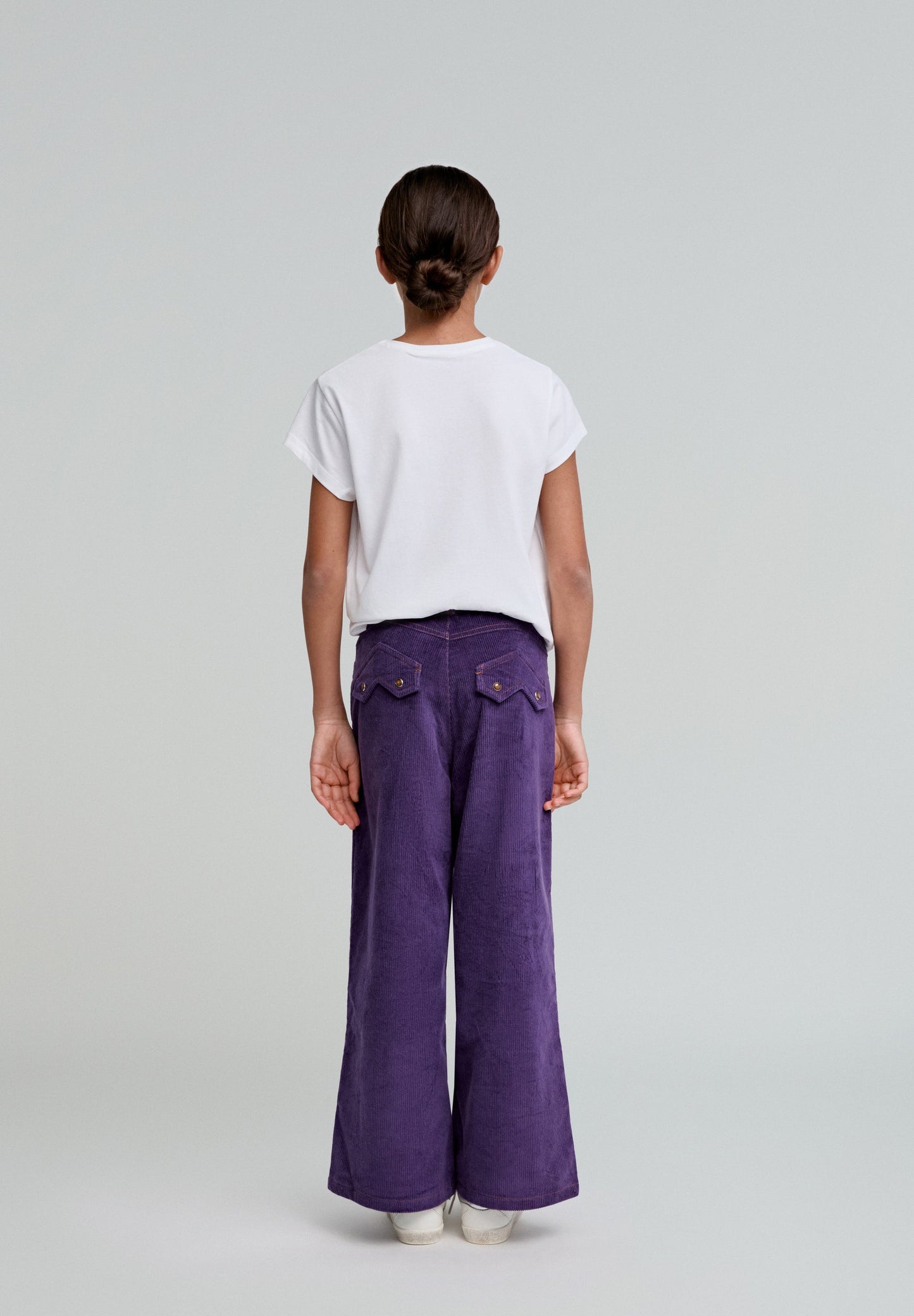 CORDUROY TROUSERS WITH PRINT DETAIL