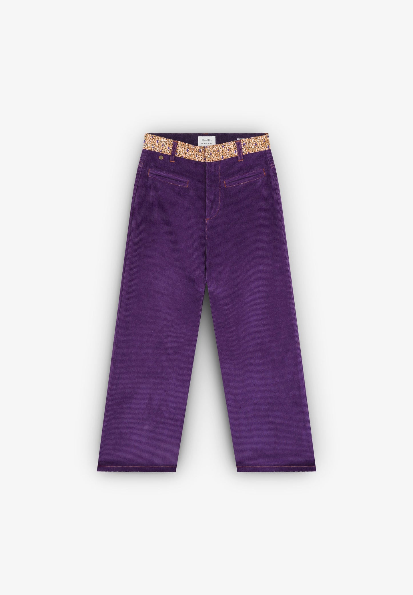 CORDUROY TROUSERS WITH PRINT DETAIL