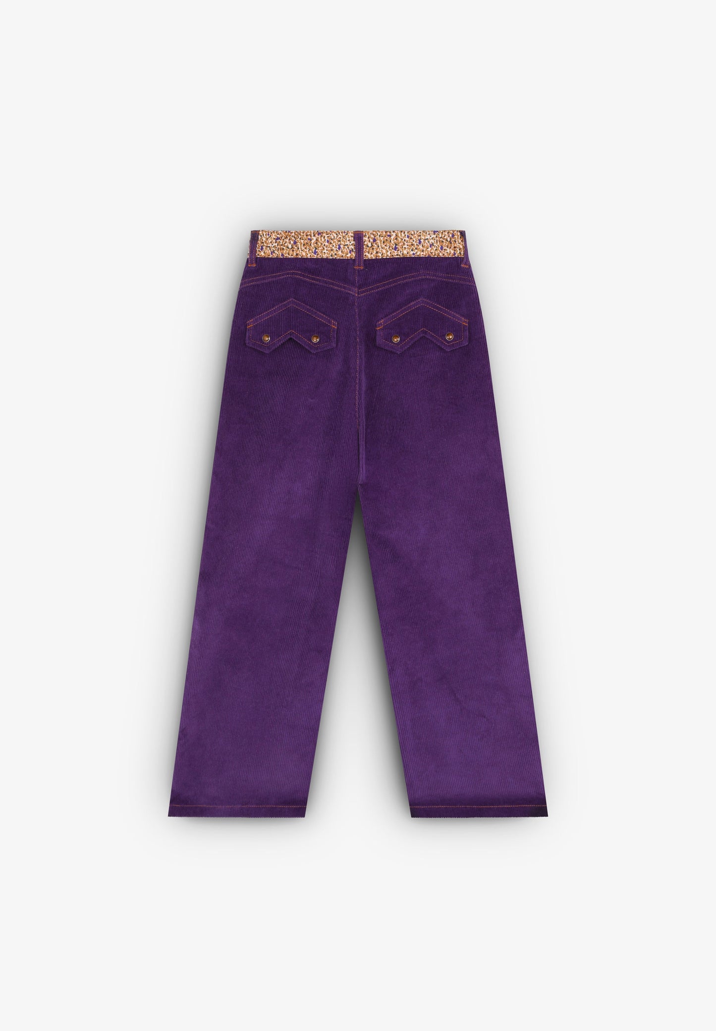 CORDUROY TROUSERS WITH PRINT DETAIL