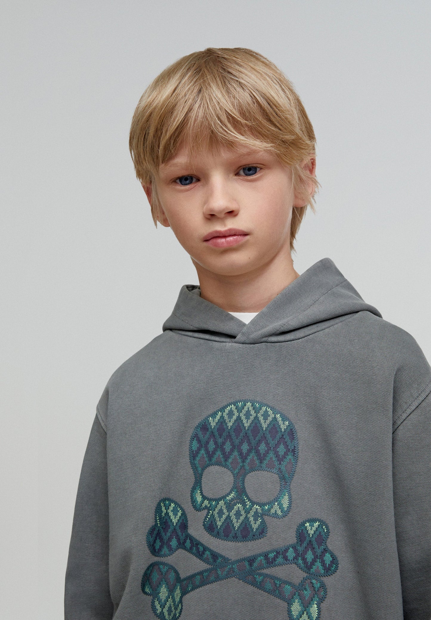 SWEATSHIRT WITH KILIM SKULL