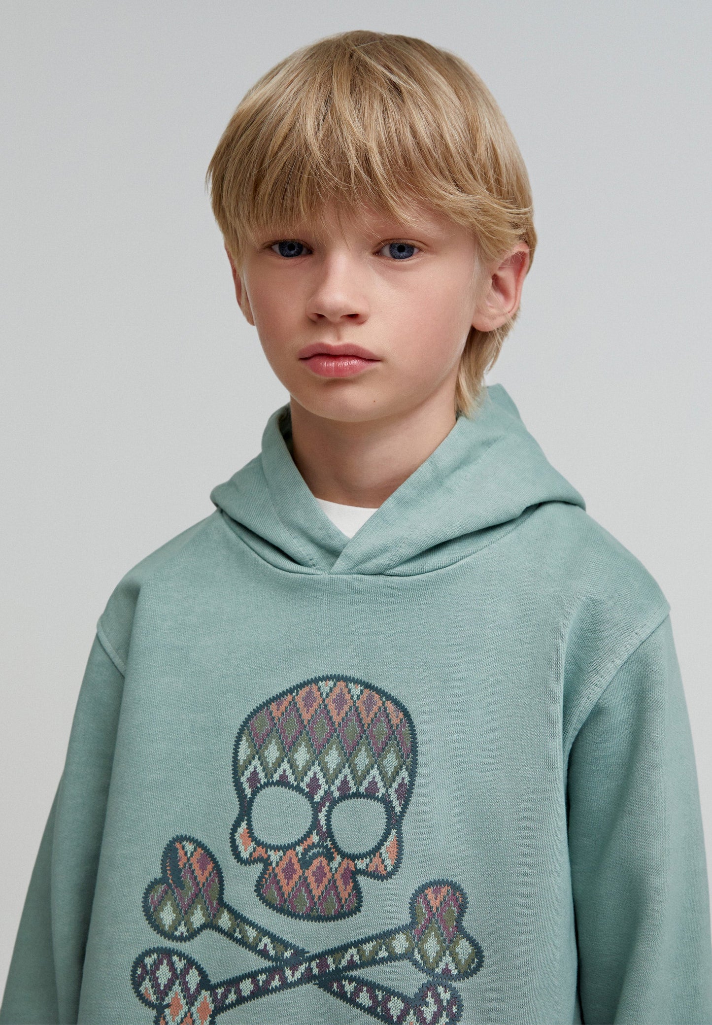 SWEATSHIRT WITH KILIM SKULL