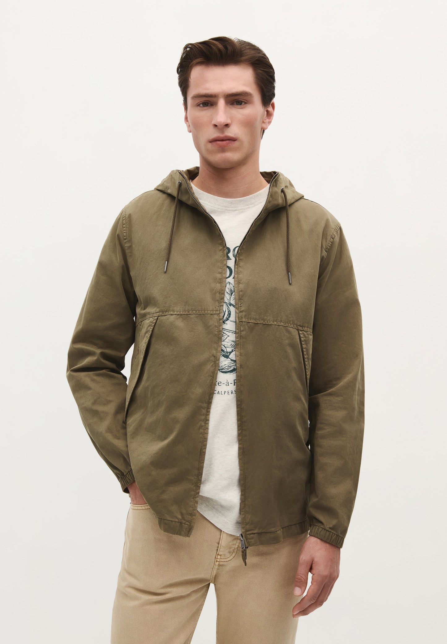 LIGHTWEIGHT COTTON JACKET WITH HOOD