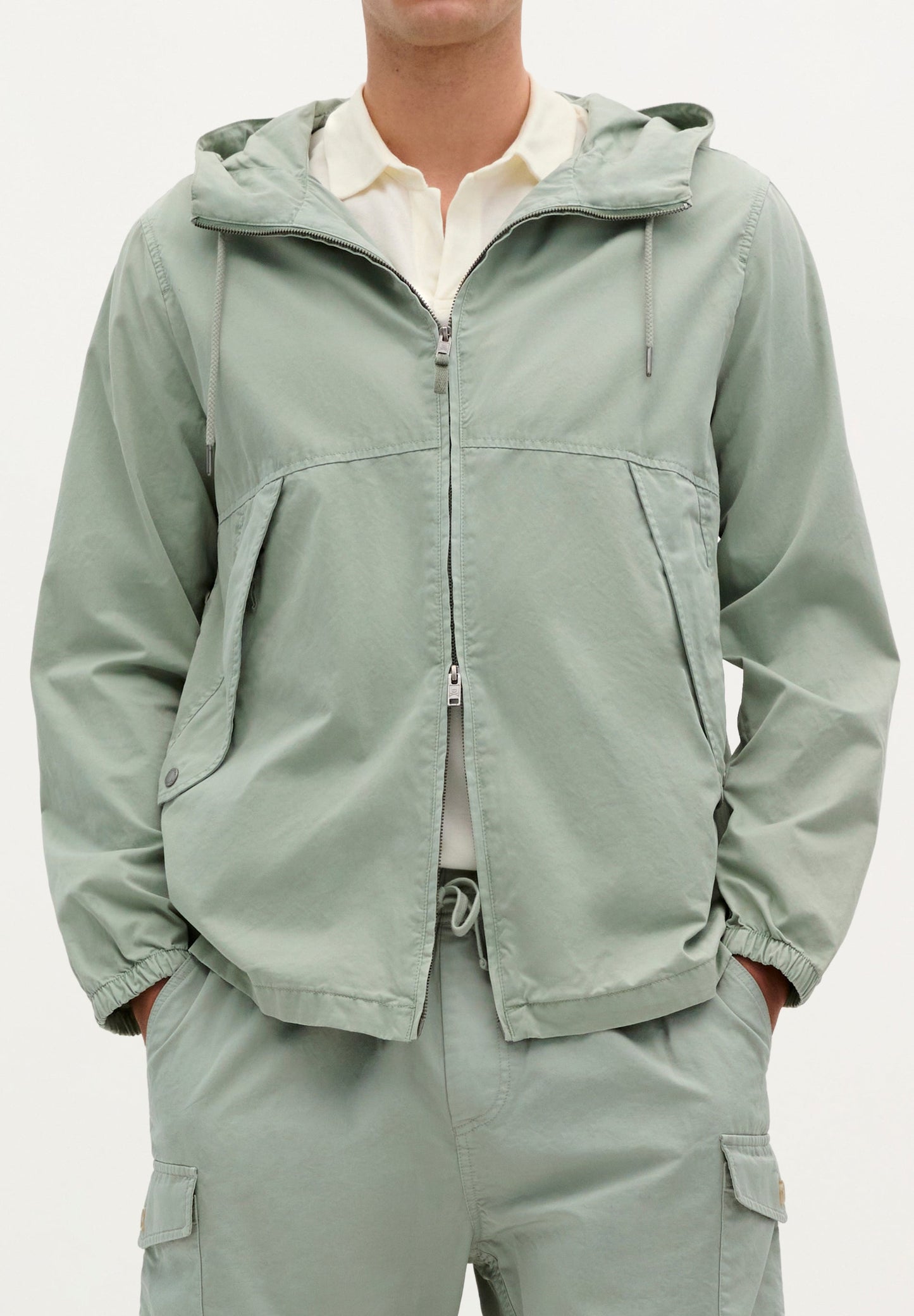 LIGHTWEIGHT COTTON JACKET WITH HOOD