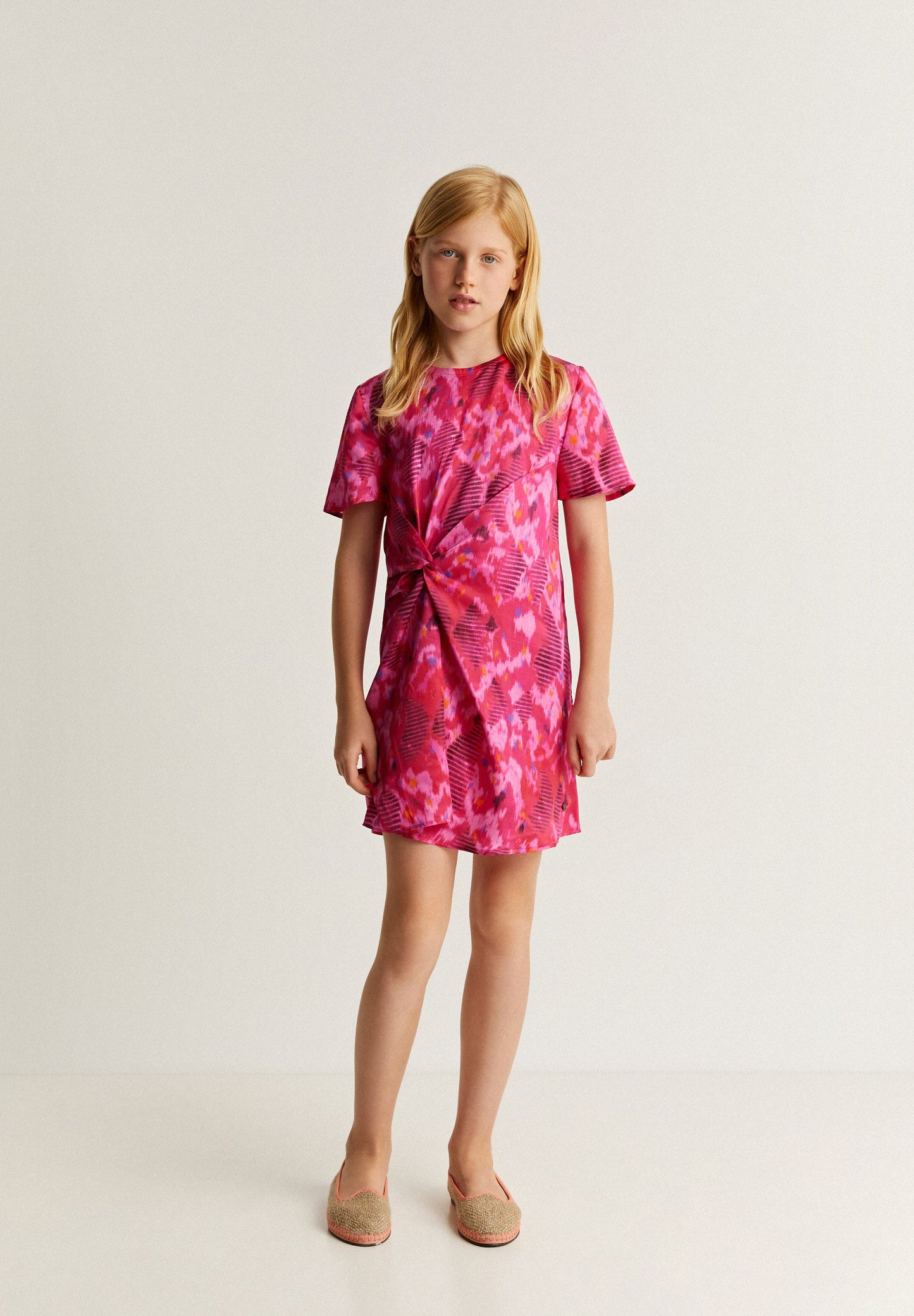 SHORT DRESS WITH SIDE GATHERING