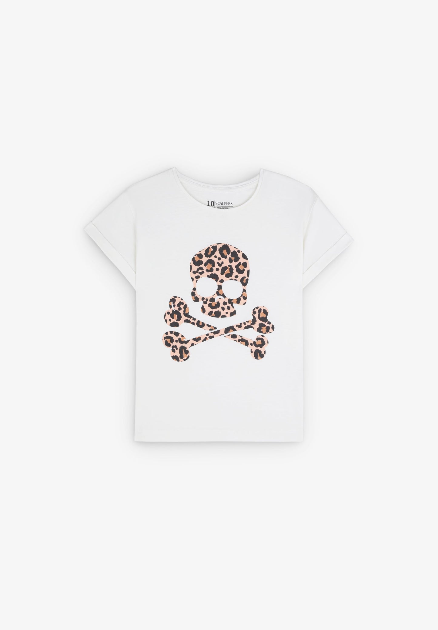 ANIMAL PRINT SKULL T-SHIRT