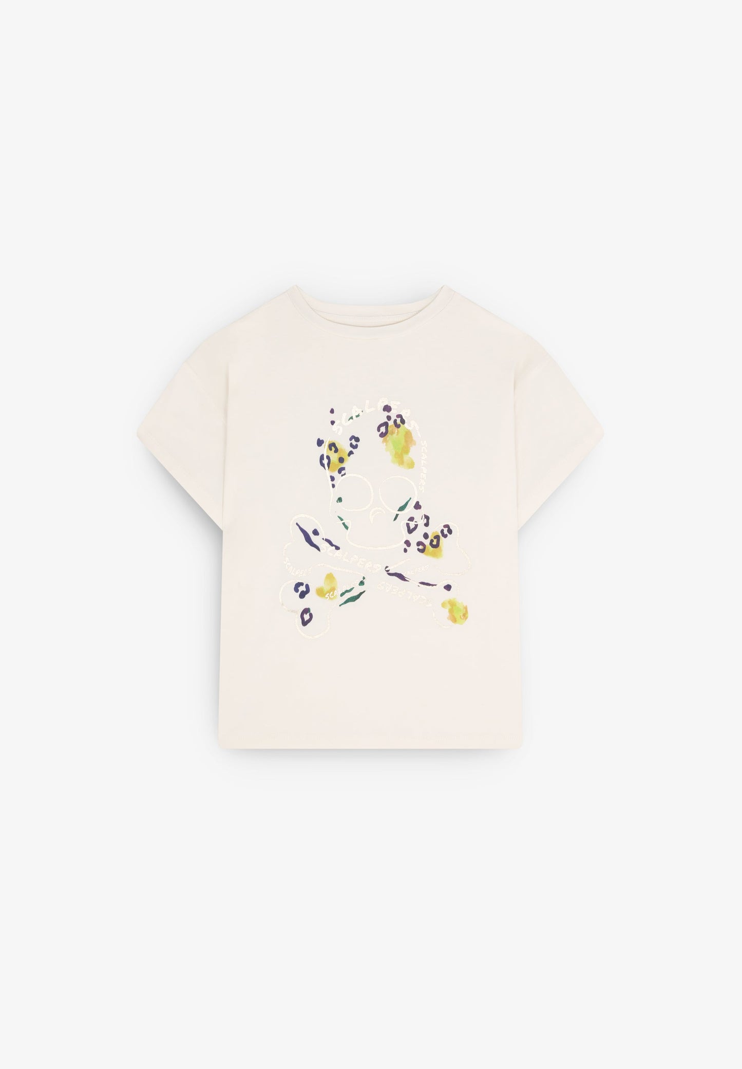 ANIMAL PRINT SKULL T-SHIRT