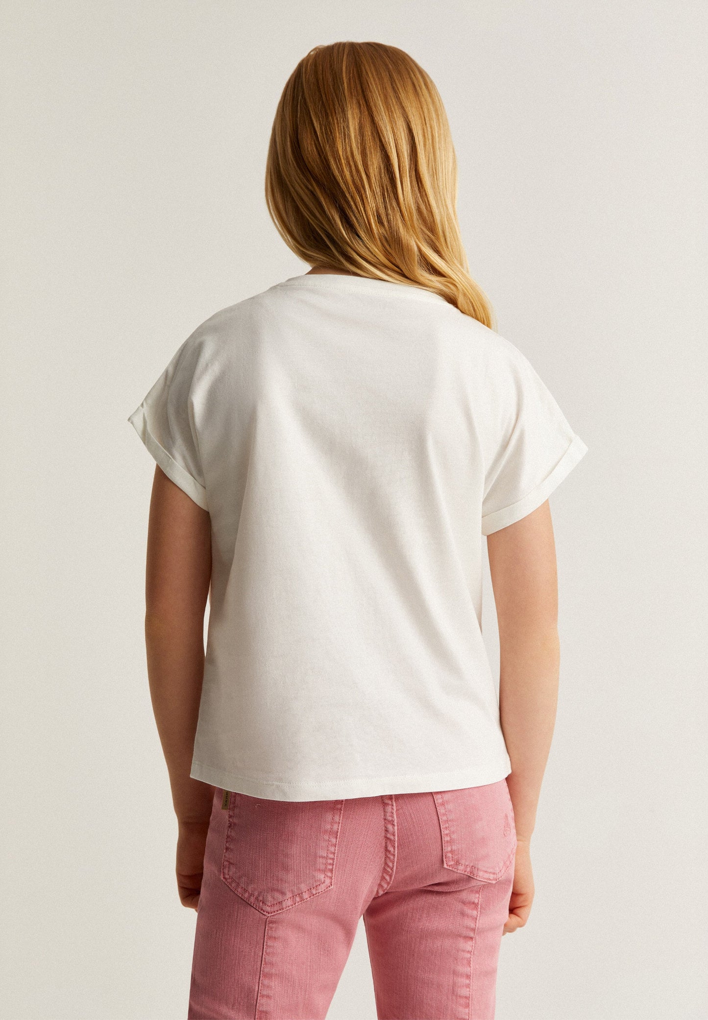 LOGO PRINT AND CRYSTALS T-SHIRT