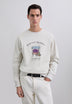 SWEATSHIRT WITH EMBROIDERED MOTIFS