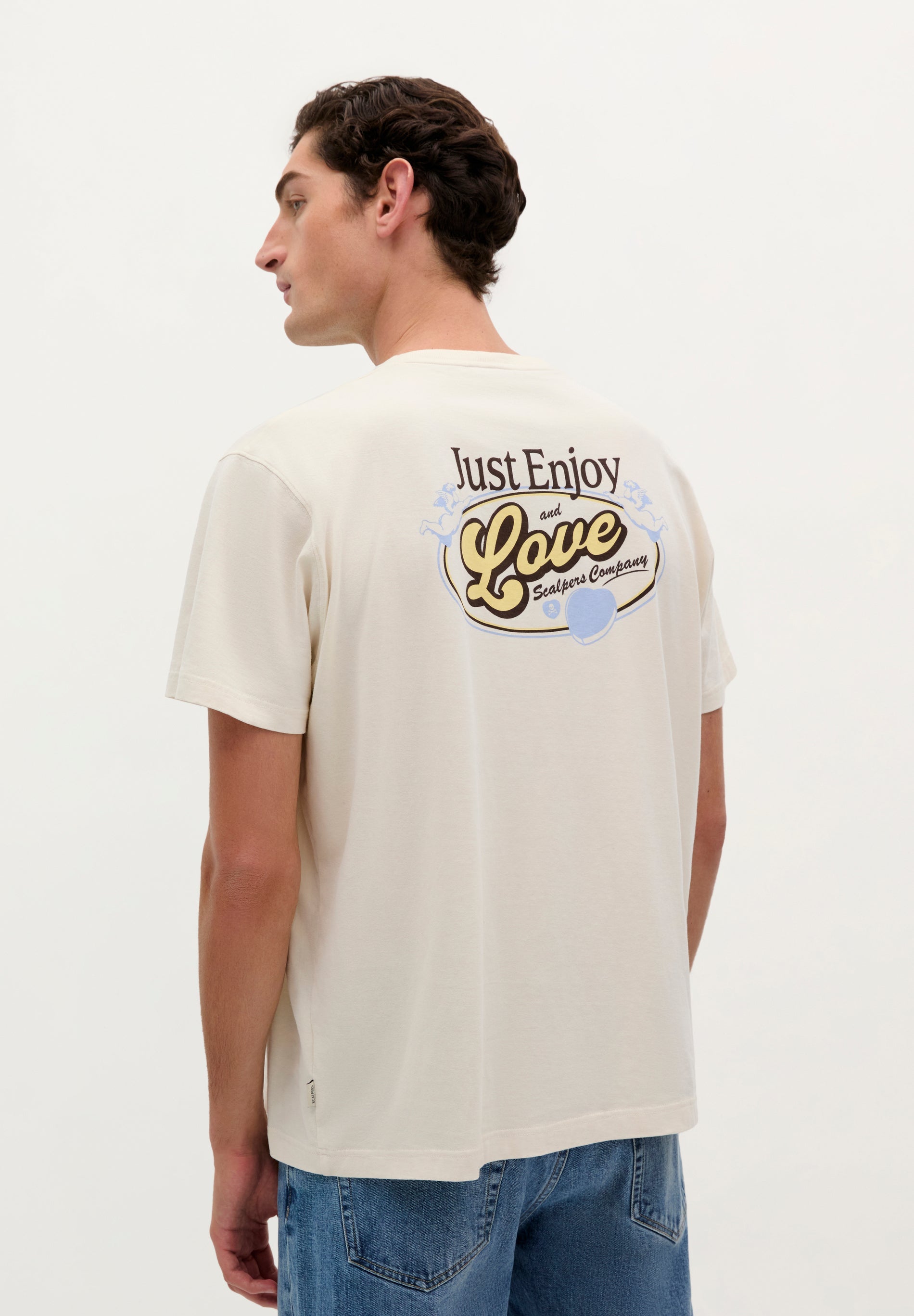 T-SHIRT WITH LOVE PRINT ON THE BACK