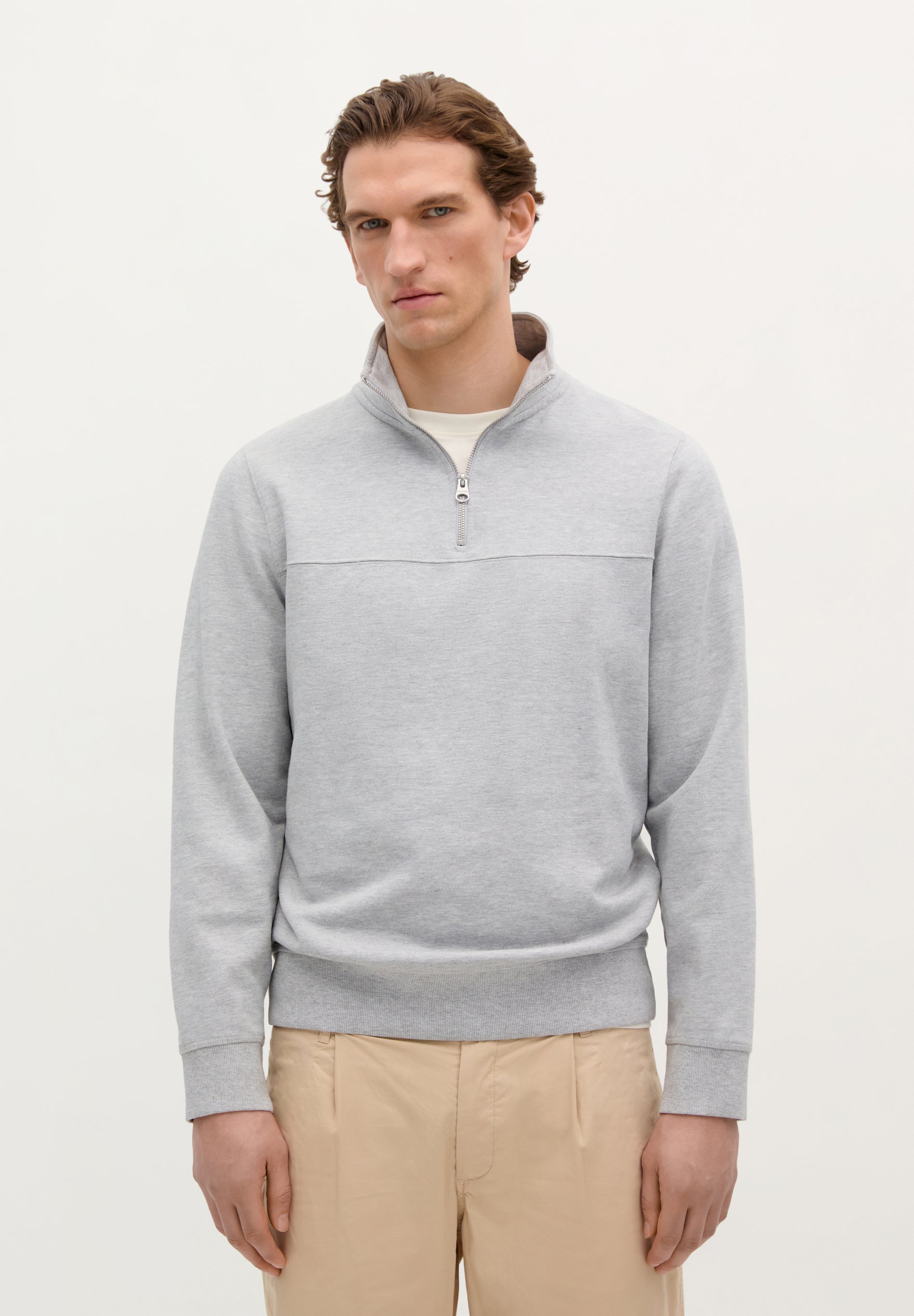 ZIP NECK SWEATSHIRT