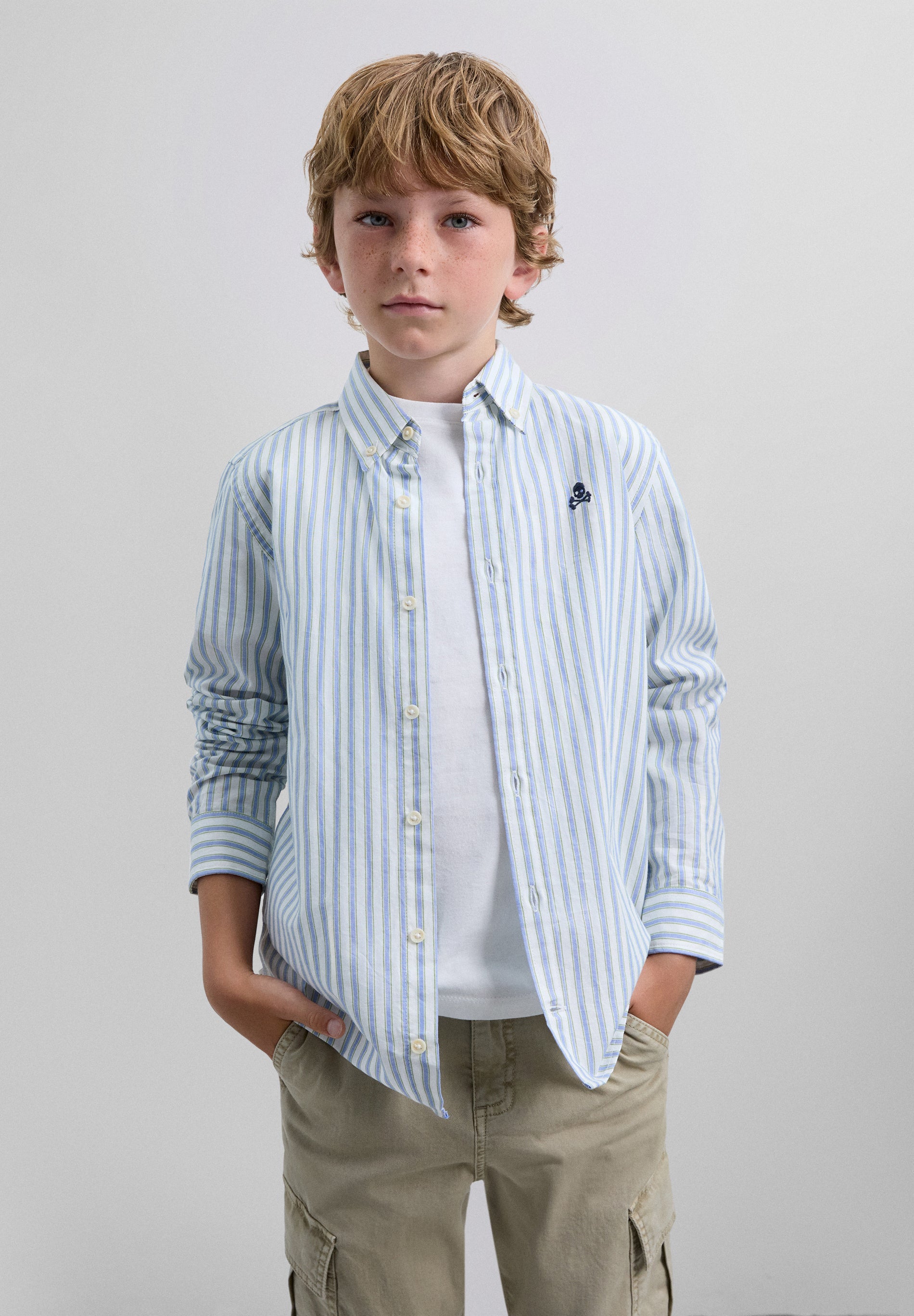 STRIPED SKULL SHIRT