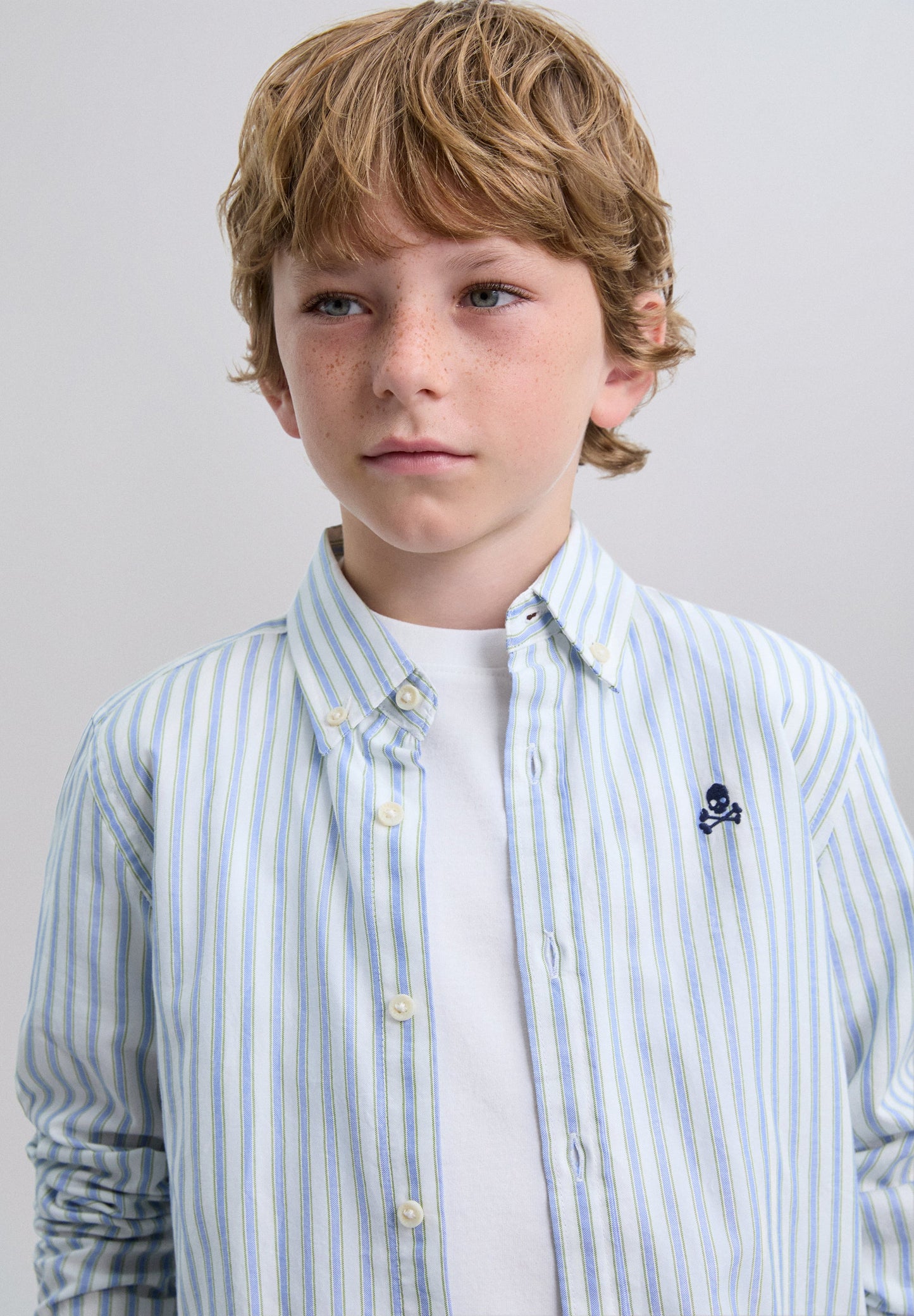 STRIPED SKULL SHIRT