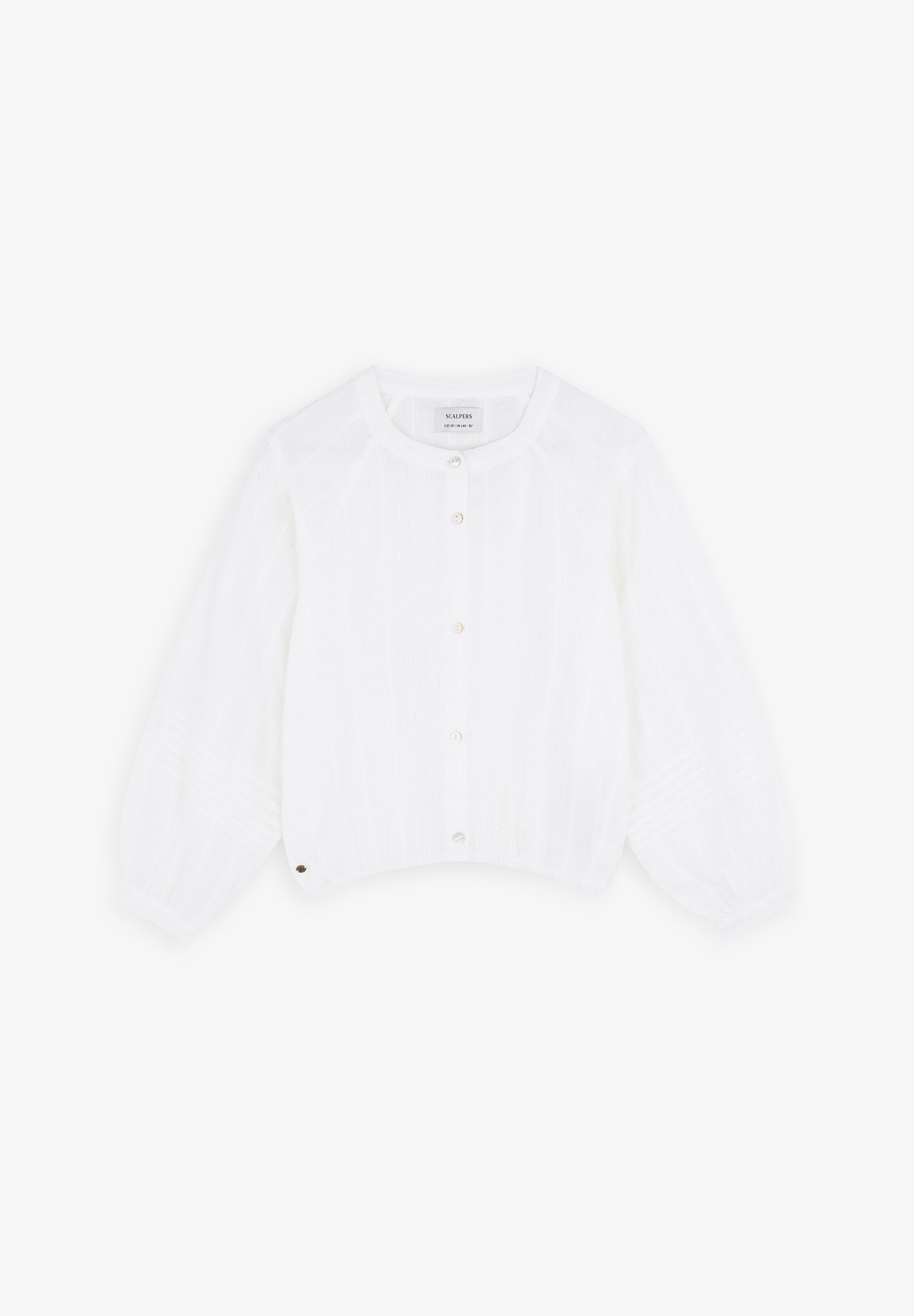BLOUSE WITH STAND-UP COLLAR