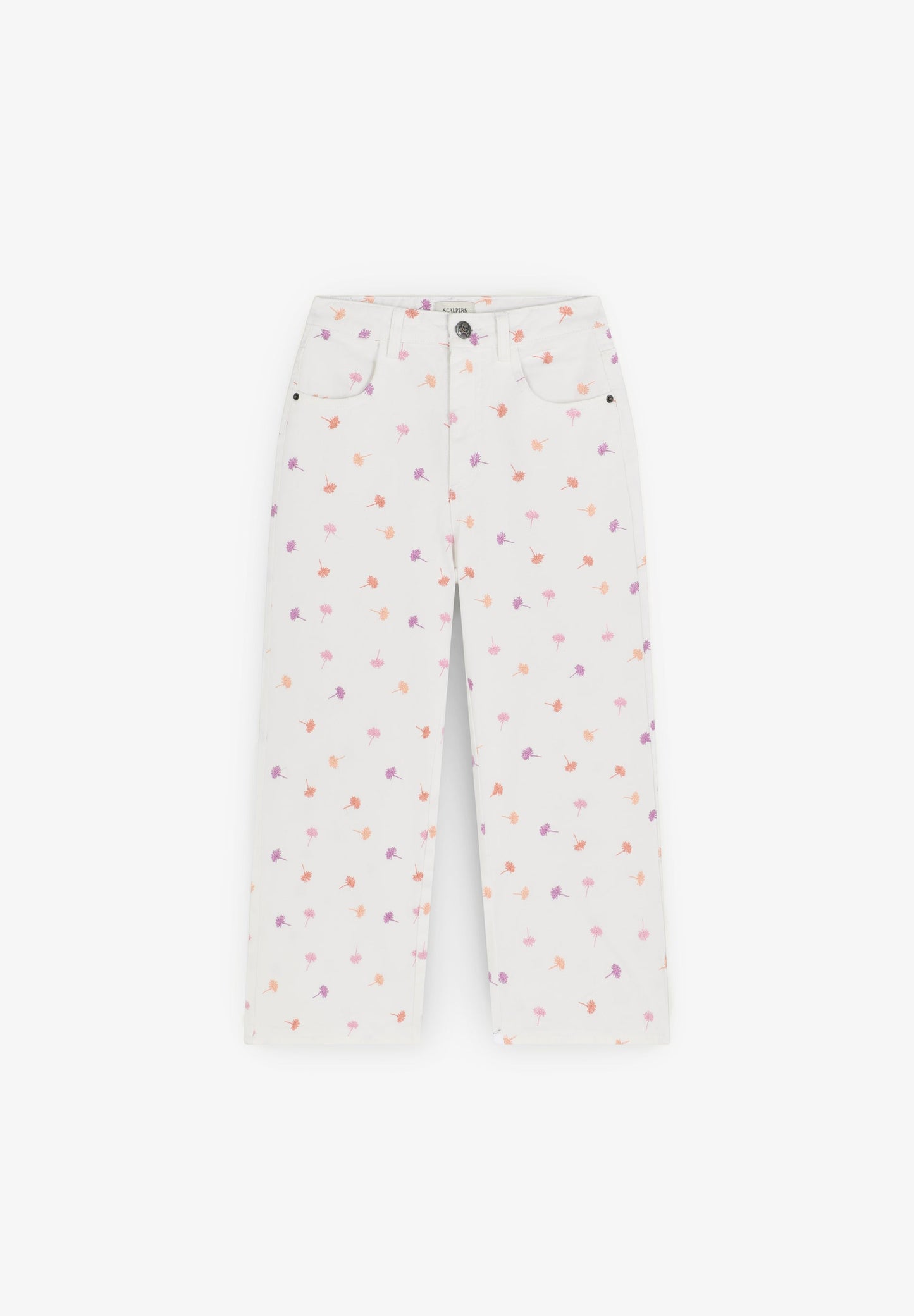 CONTRAST EMBROIDERED JEANS