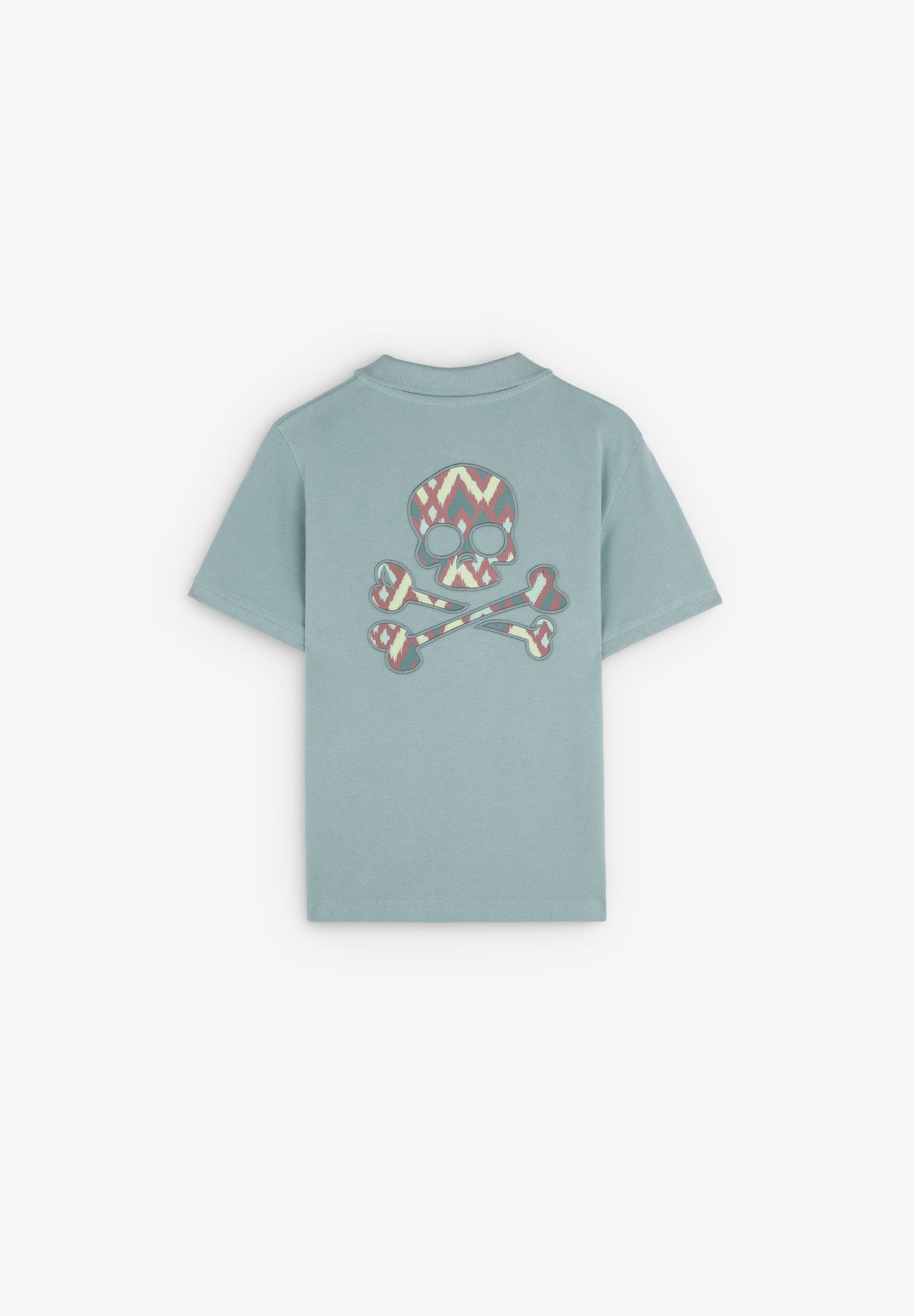 POLO SHIRT WITH SKULL BACK PRINT