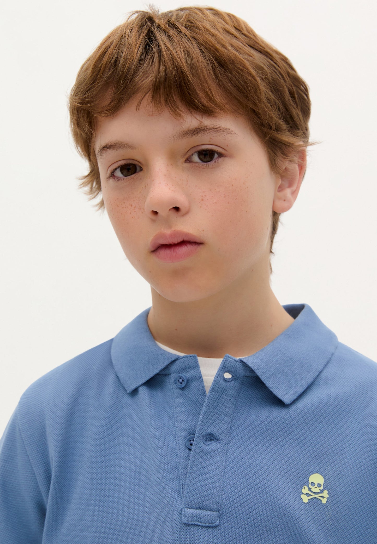 BASIC POLO SHIRT WITH SKULL DETAIL
