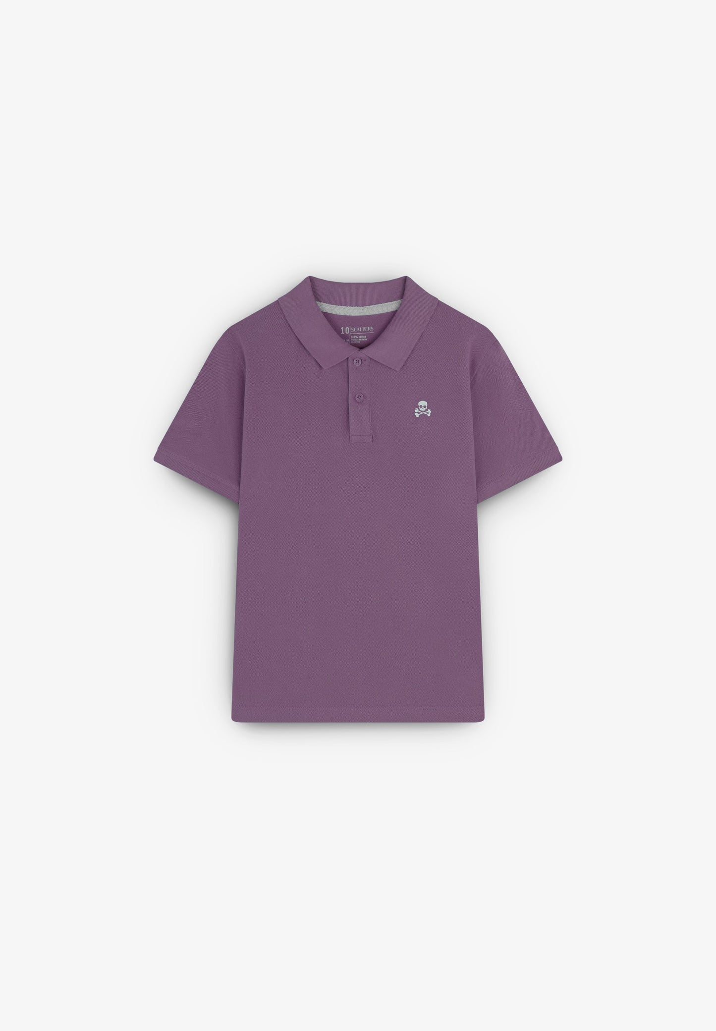 BASIC POLO SHIRT WITH SKULL DETAIL