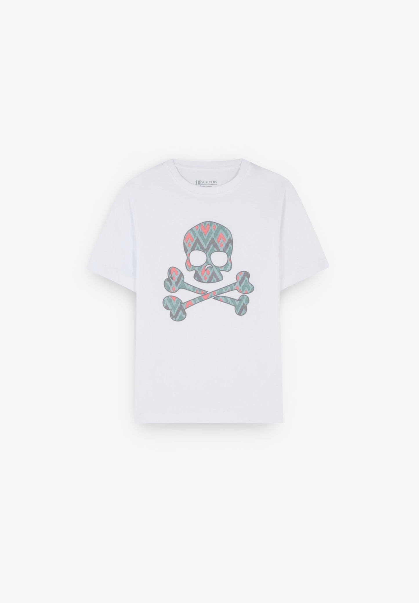 T-SHIRT WITH IKAT SKULL