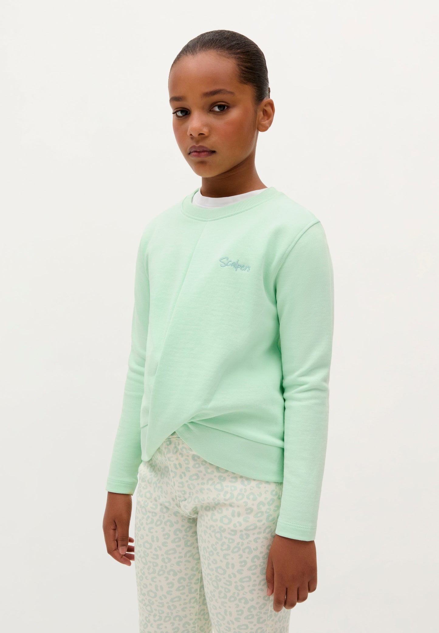 DRAPED SWEATSHIRT WITH KNOT