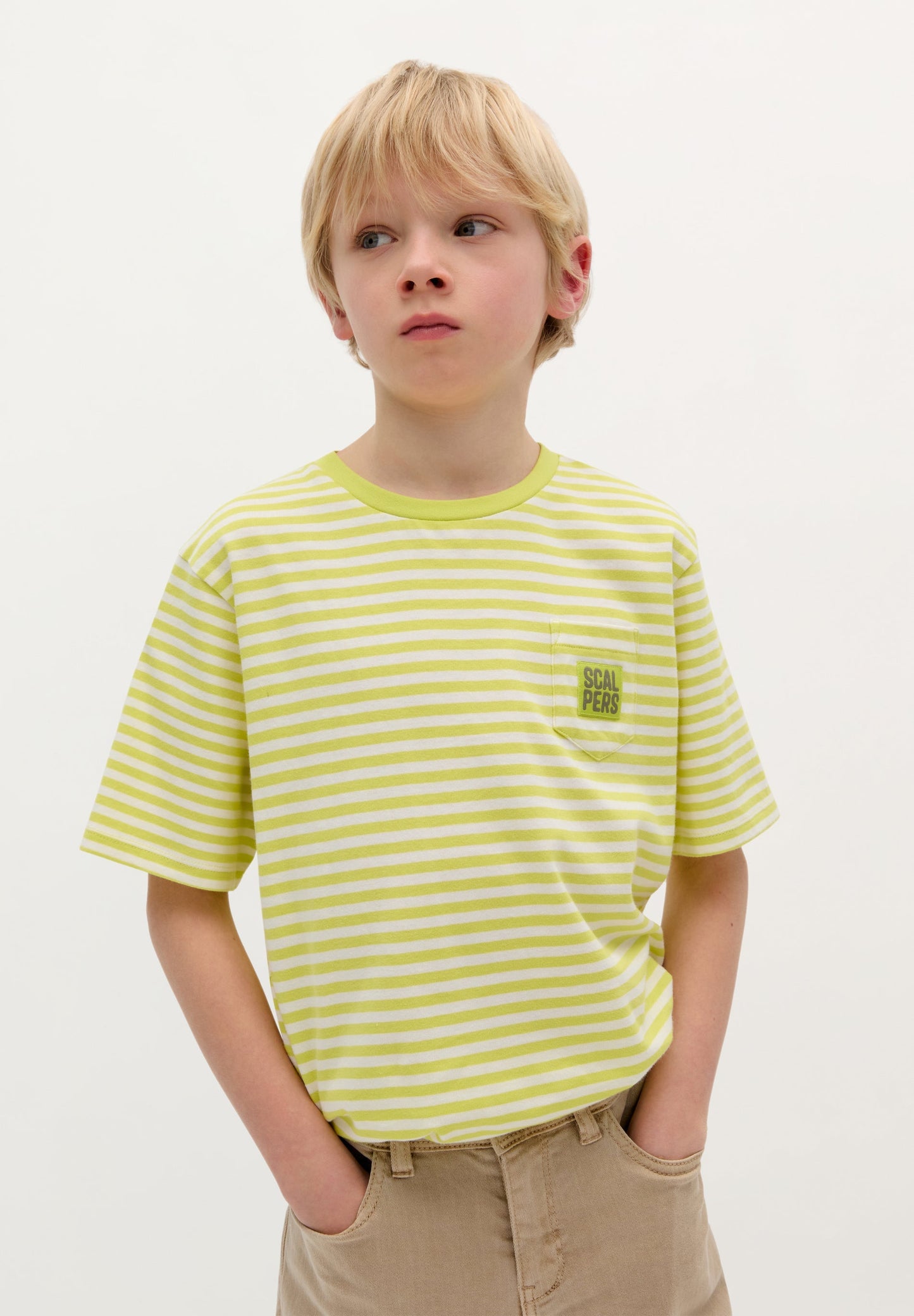 STRIPED T-SHIRT WITH CHEST POCKET