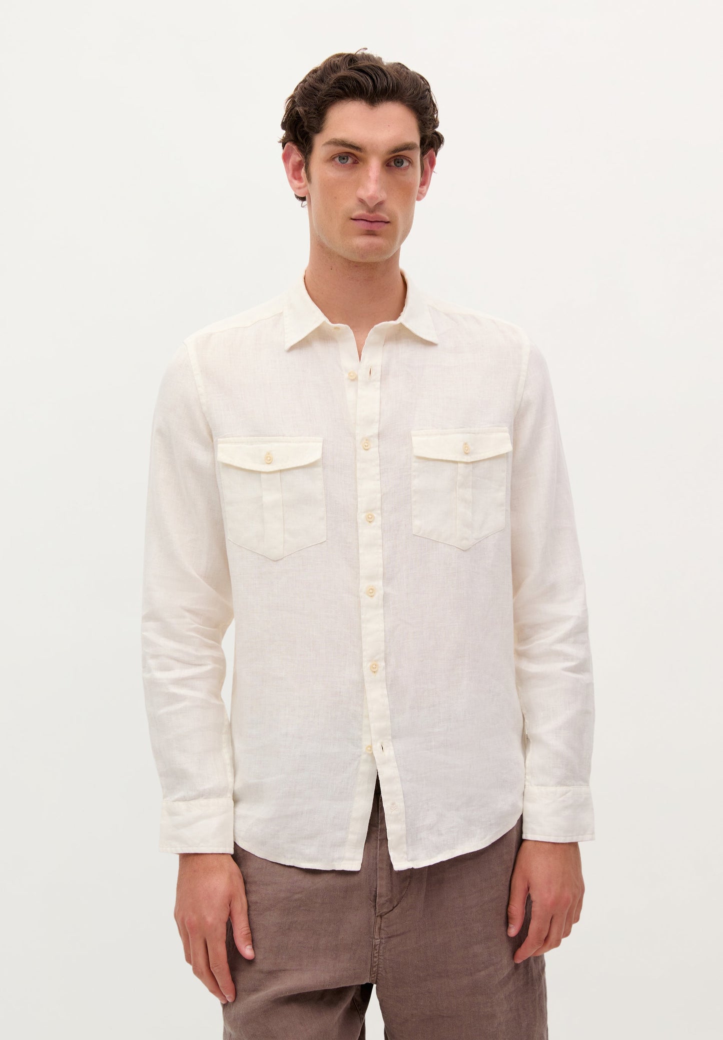LINEN SHIRT WITH POCKETS