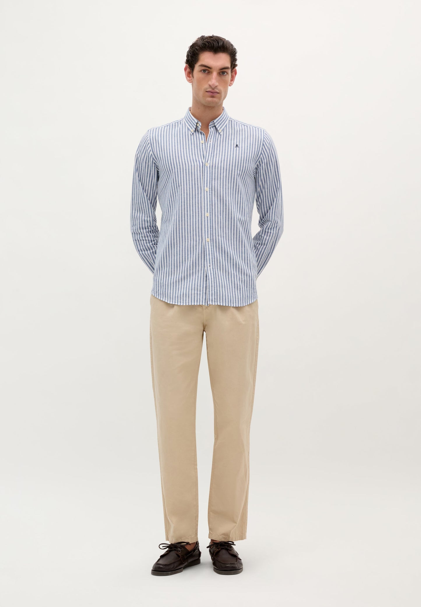 STRIPE SHIRT WITH BUTTON-DOWN COLLAR