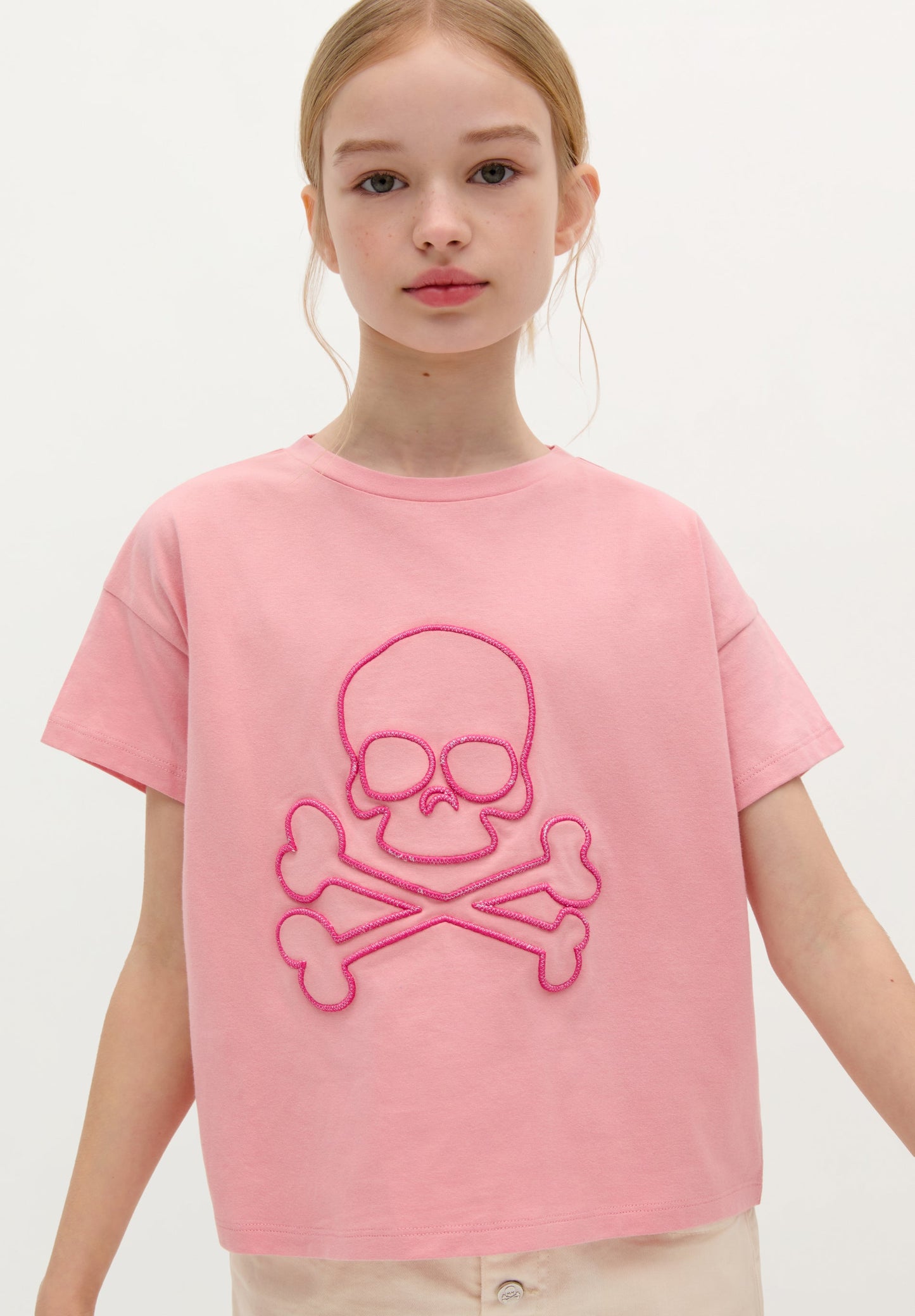 SCMAGIC SPRAY SKULL TEE GIRLS