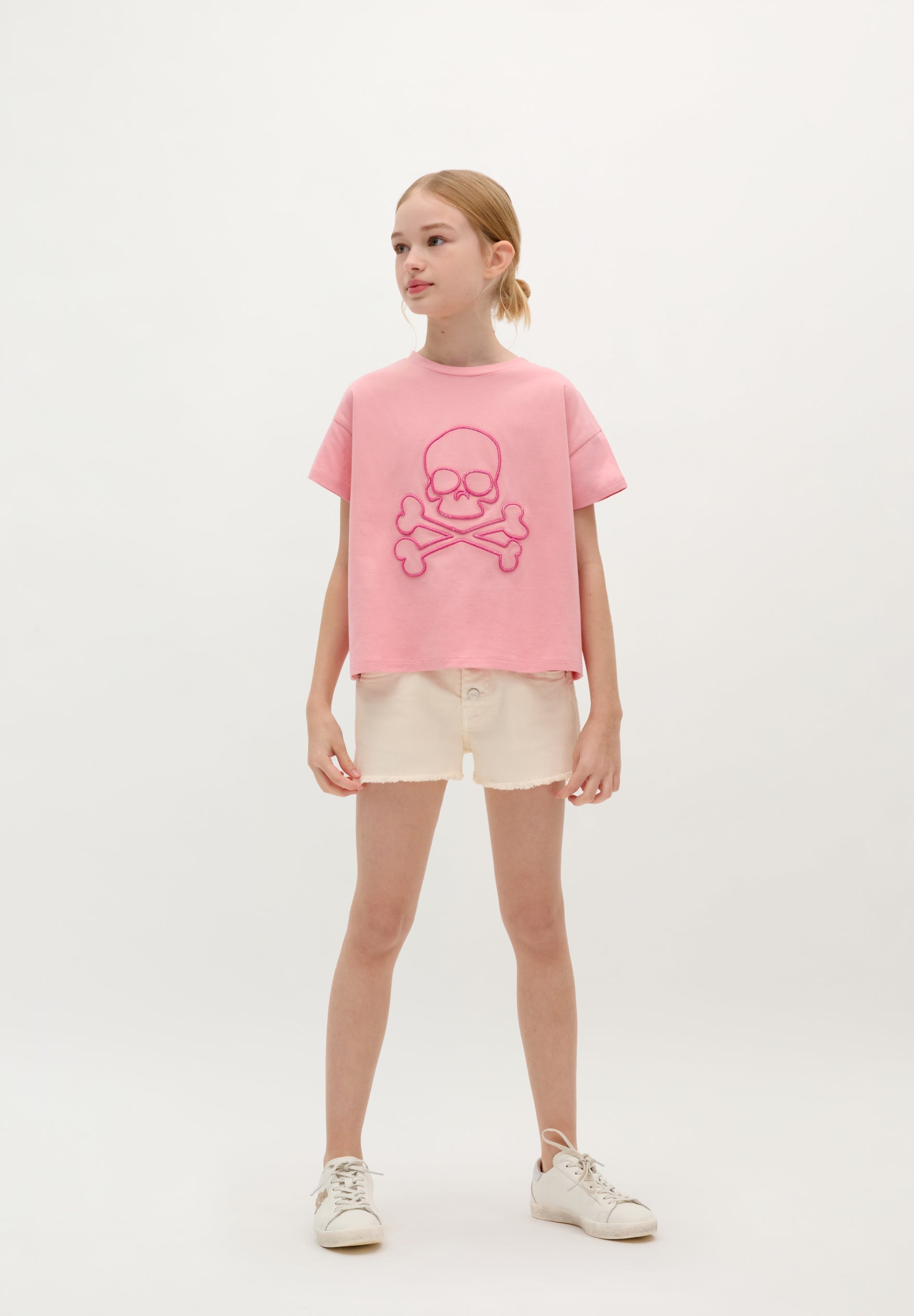 SCMAGIC SPRAY SKULL TEE GIRLS